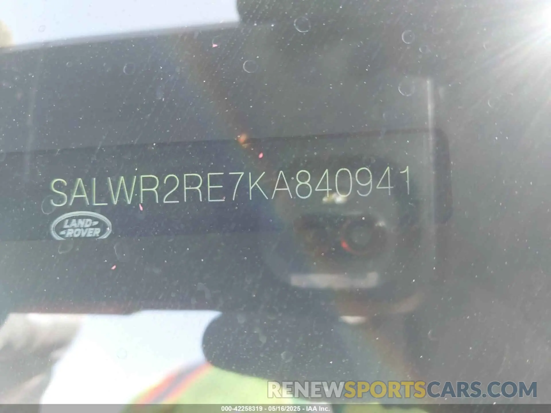 9 fotografías del automóvil dañado SALWR2RE7KA840941 LAND ROVER RANGE ROVER SPORT 2019
