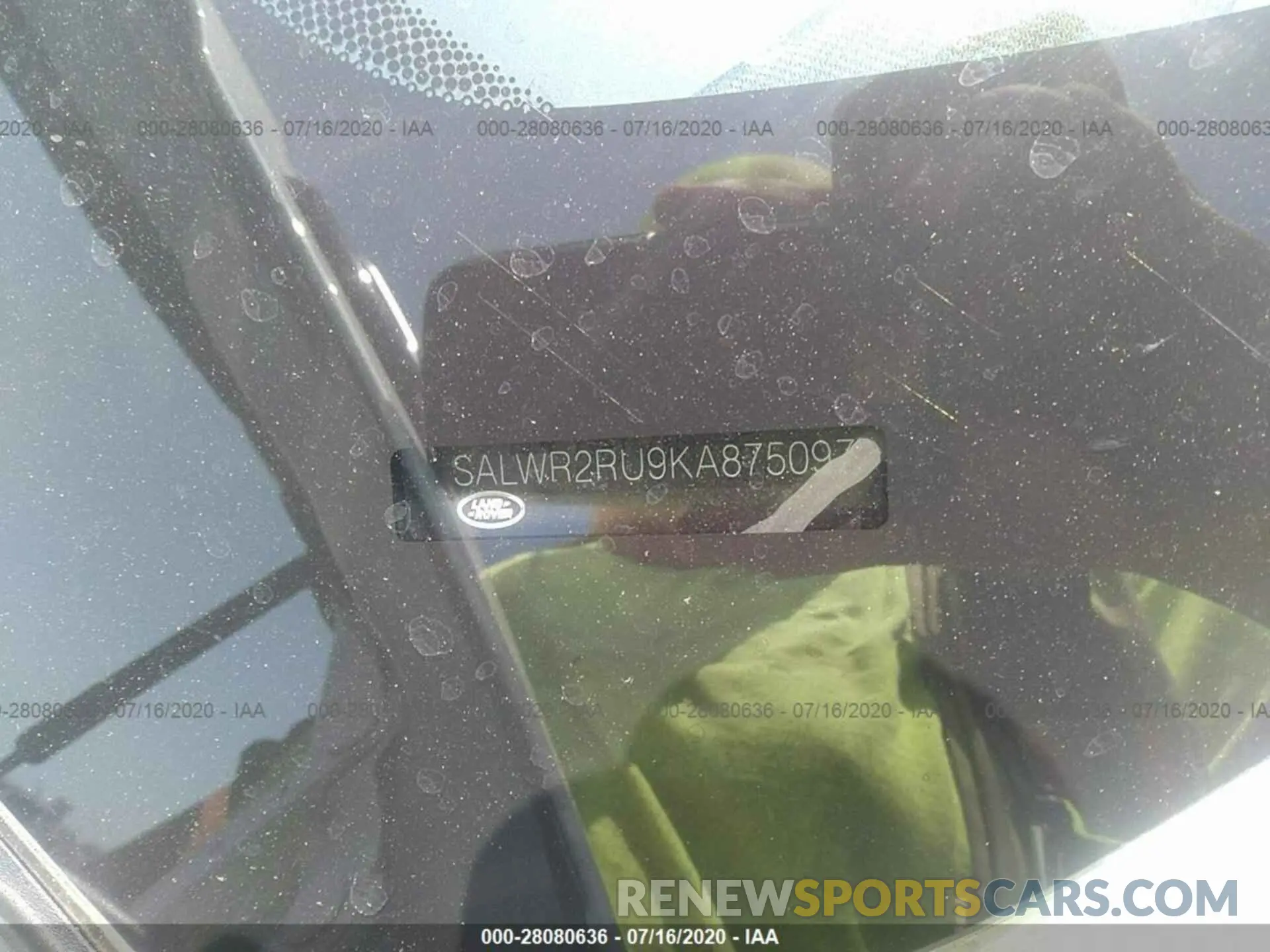 9 fotografías del automóvil dañado SALWR2RU9KA875097 LAND ROVER RANGE ROVER SPORT 2019