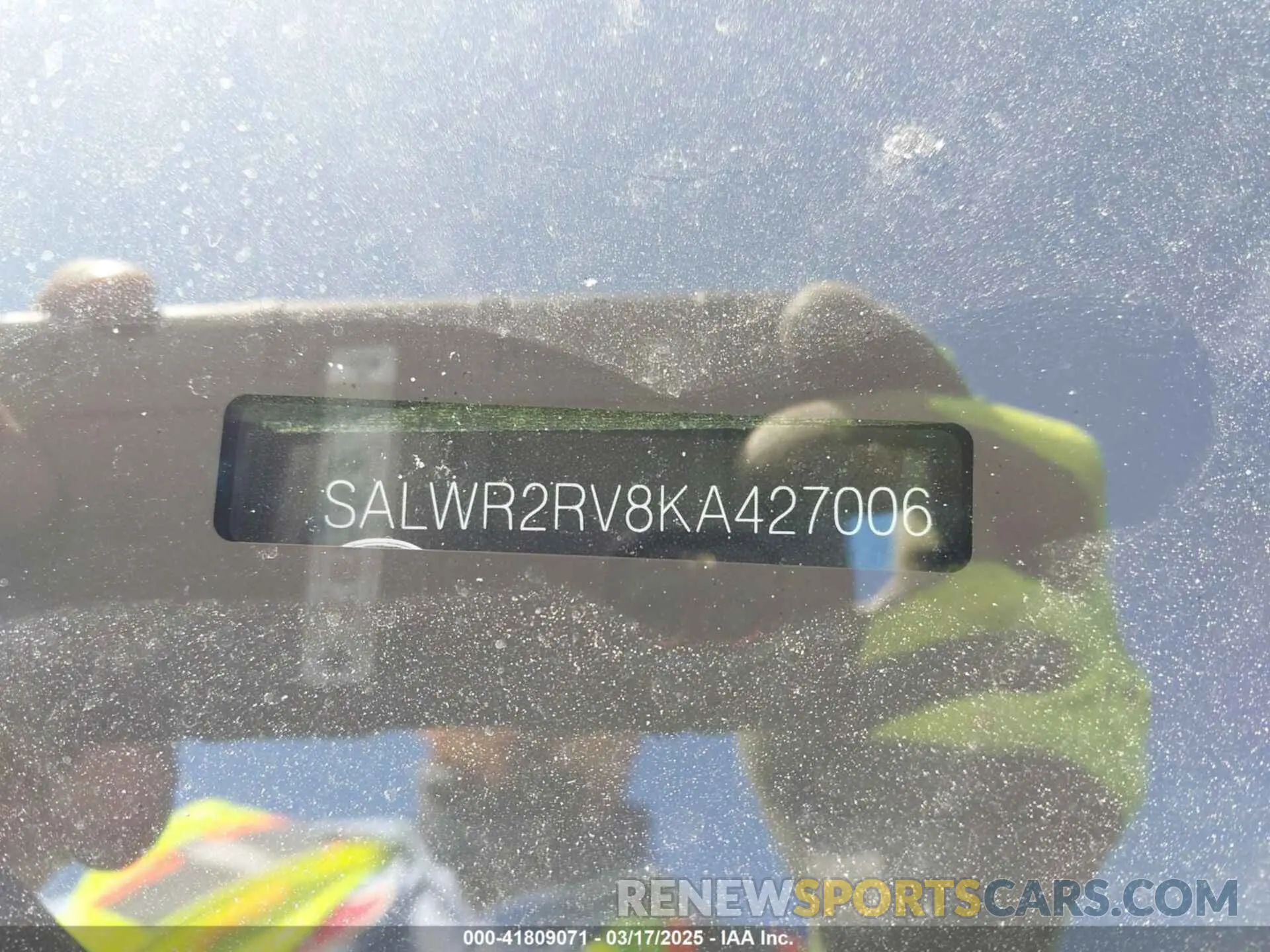 9 fotografías del automóvil dañado SALWR2RV8KA427006 LAND ROVER RANGE ROVER SPORT 2019