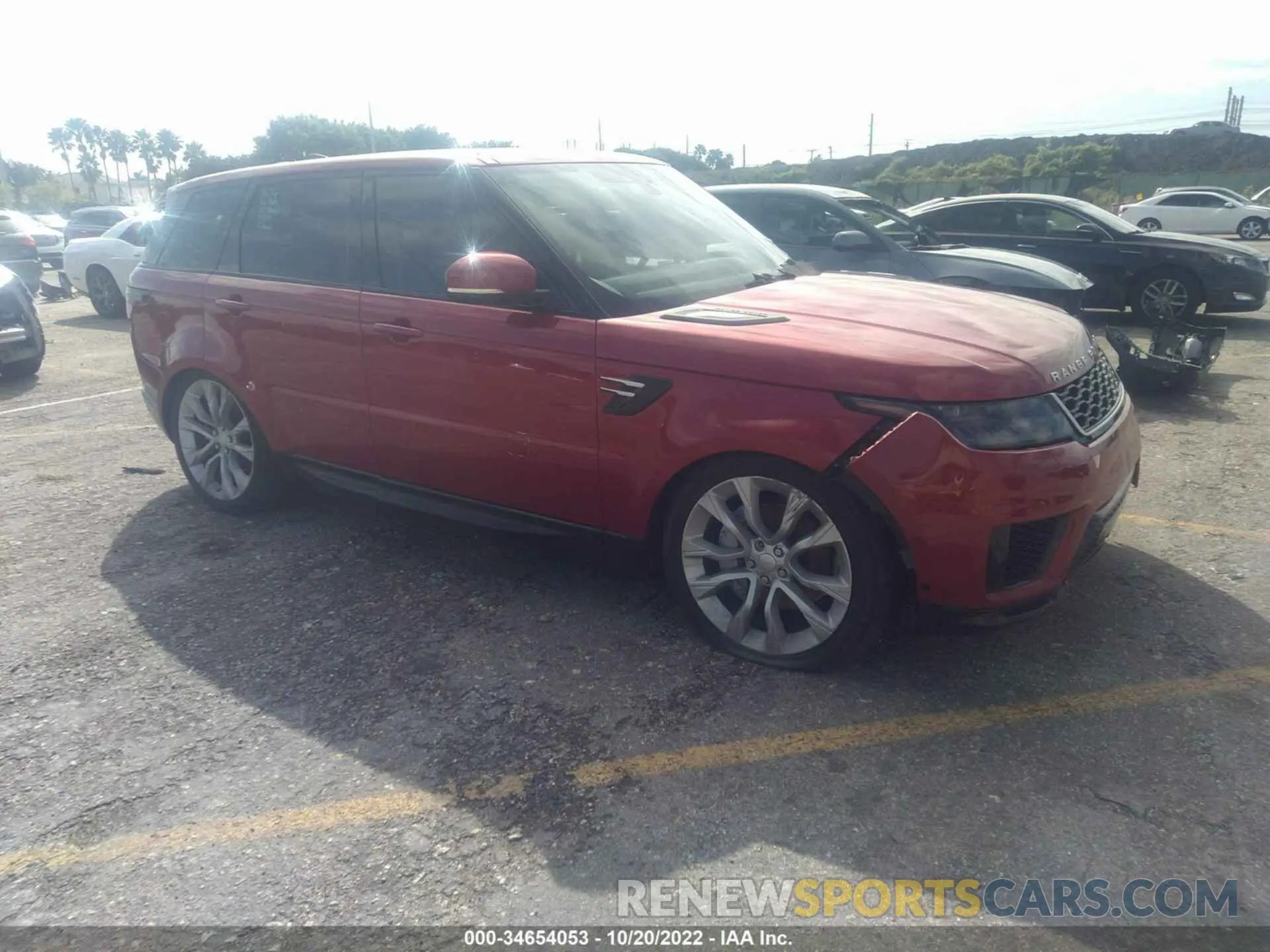 1 fotografías del automóvil dañado SALWR2RVXKA849925 LAND ROVER RANGE ROVER SPORT 2019