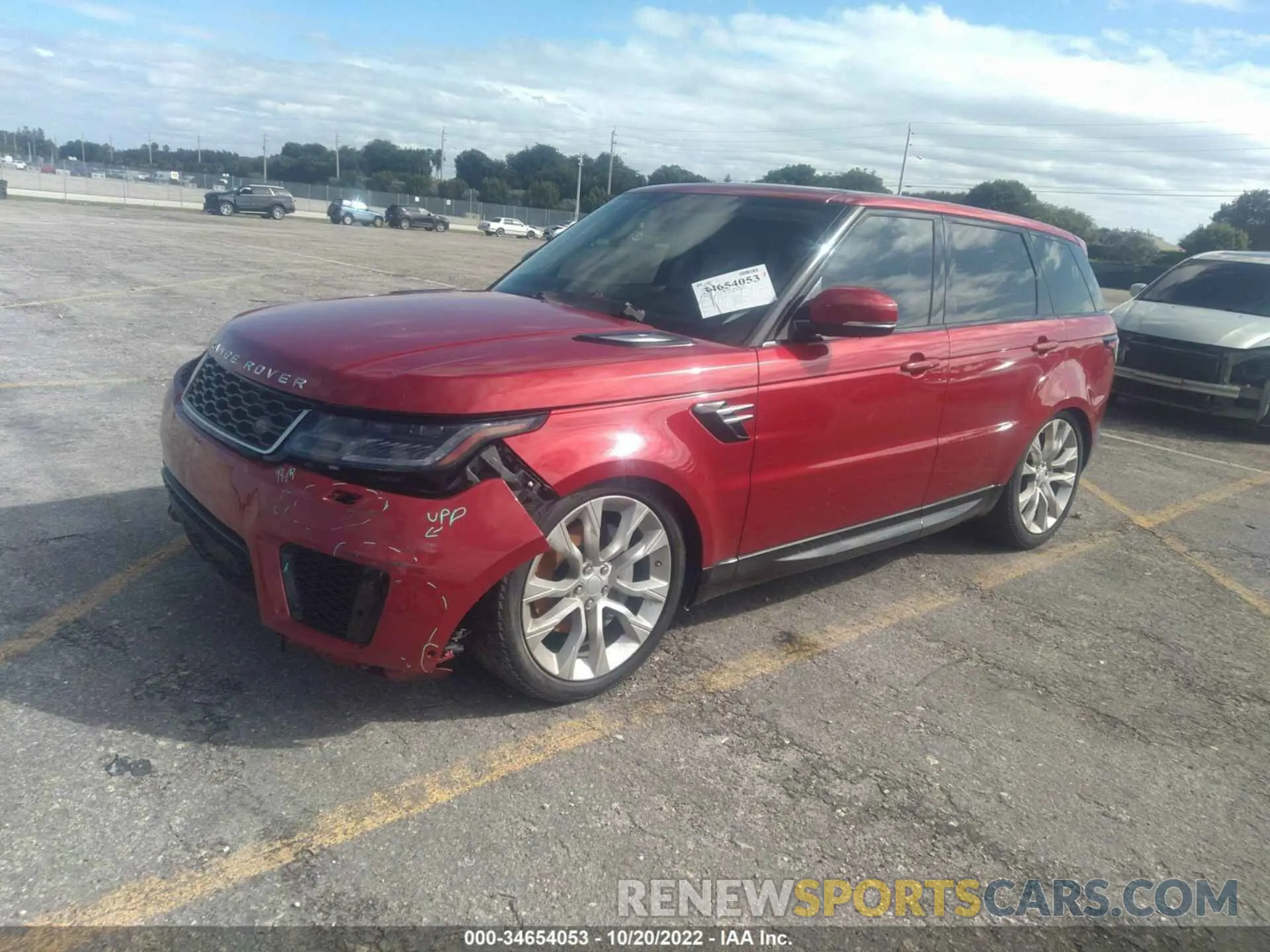 2 fotografías del automóvil dañado SALWR2RVXKA849925 LAND ROVER RANGE ROVER SPORT 2019