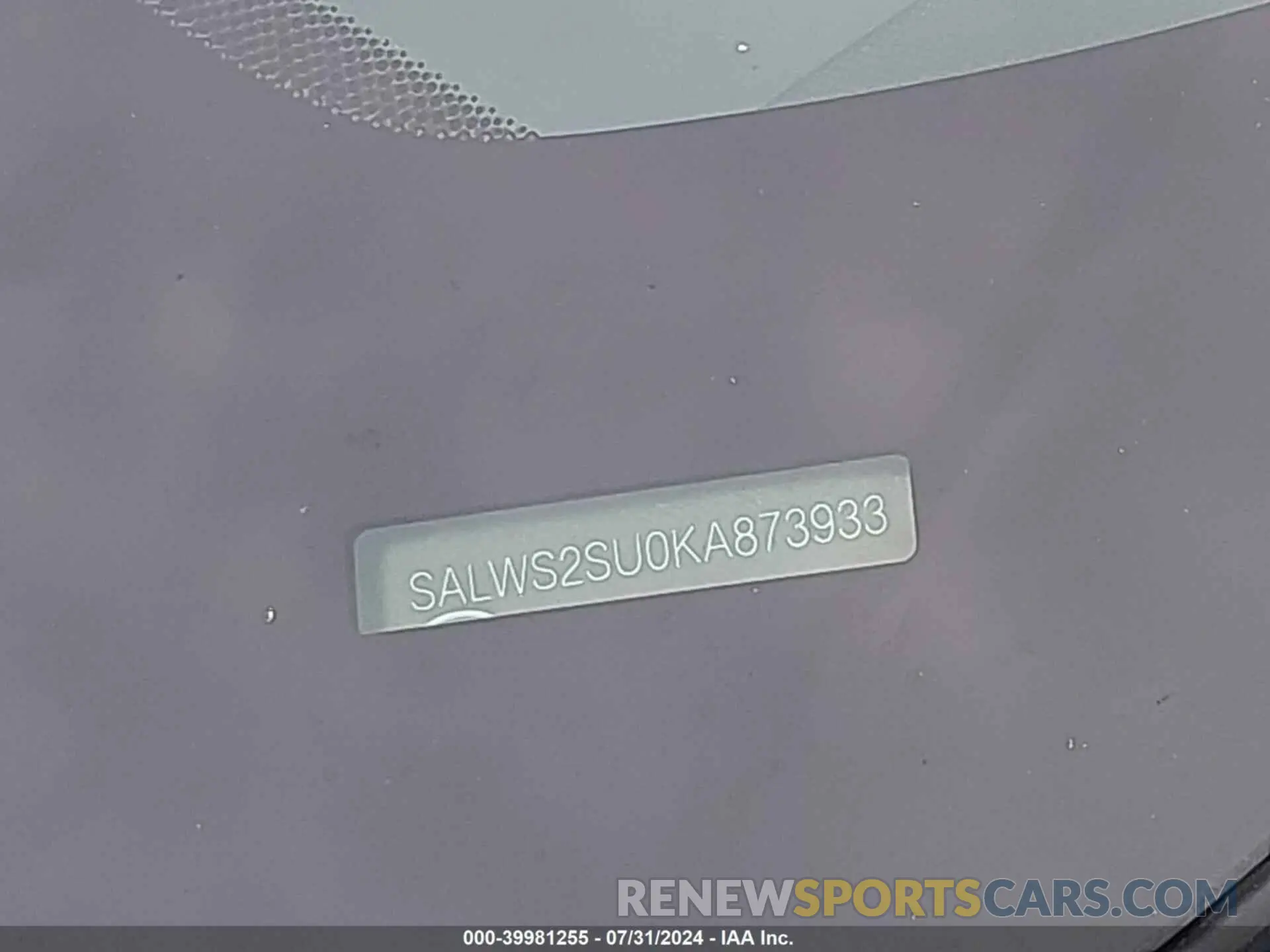 9 fotografías del automóvil dañado SALWS2SU0KA873933 LAND ROVER RANGE ROVER SPORT 2019