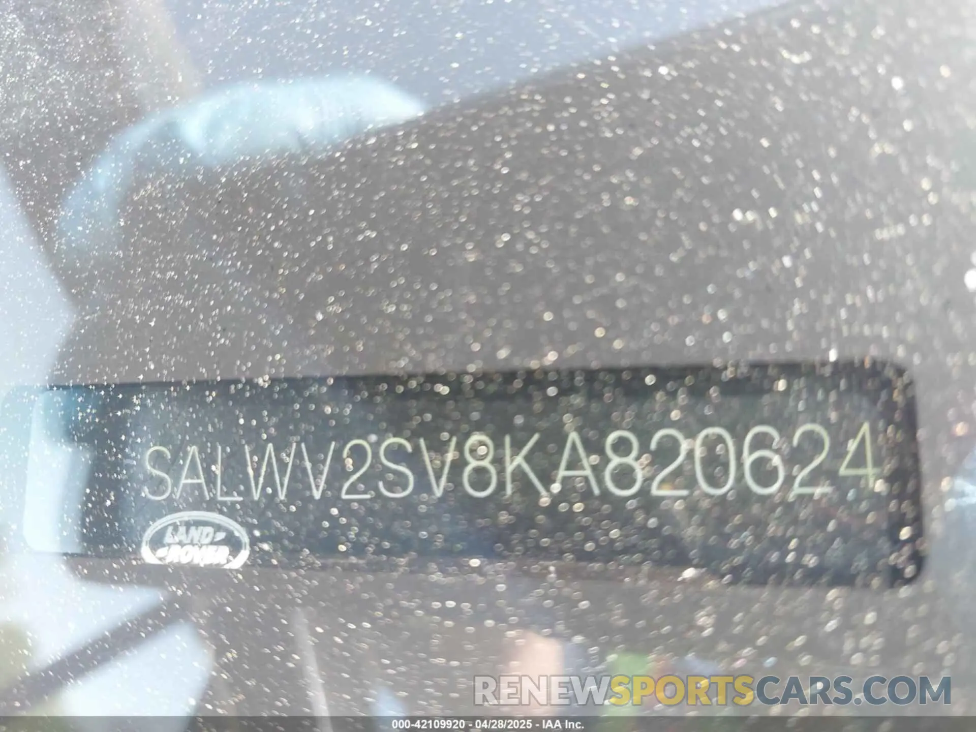 9 fotografías del automóvil dañado SALWV2SV8KA820624 LAND ROVER RANGE ROVER SPORT 2019