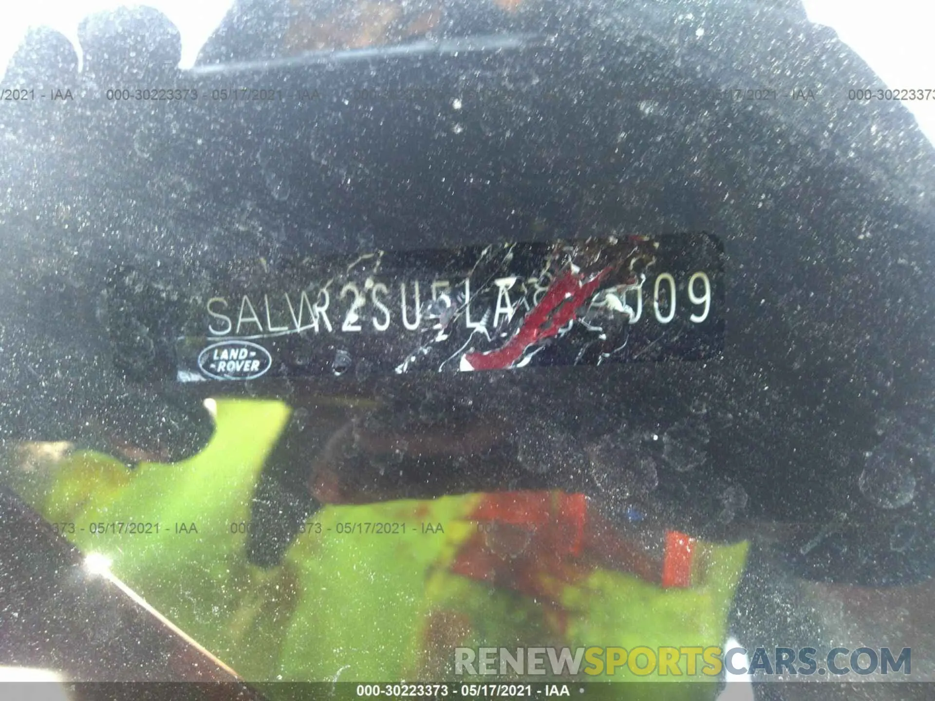 9 fotografías del automóvil dañado SALWR2SU5LA883001 LAND ROVER RANGE ROVER SPORT 2020