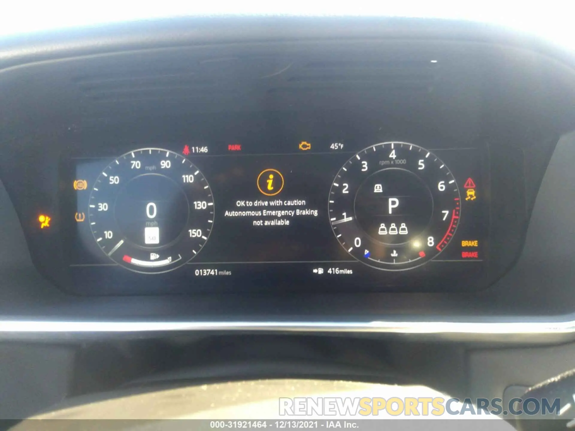 7 fotografías del automóvil dañado SALWS2RU2LA892734 LAND ROVER RANGE ROVER SPORT 2020