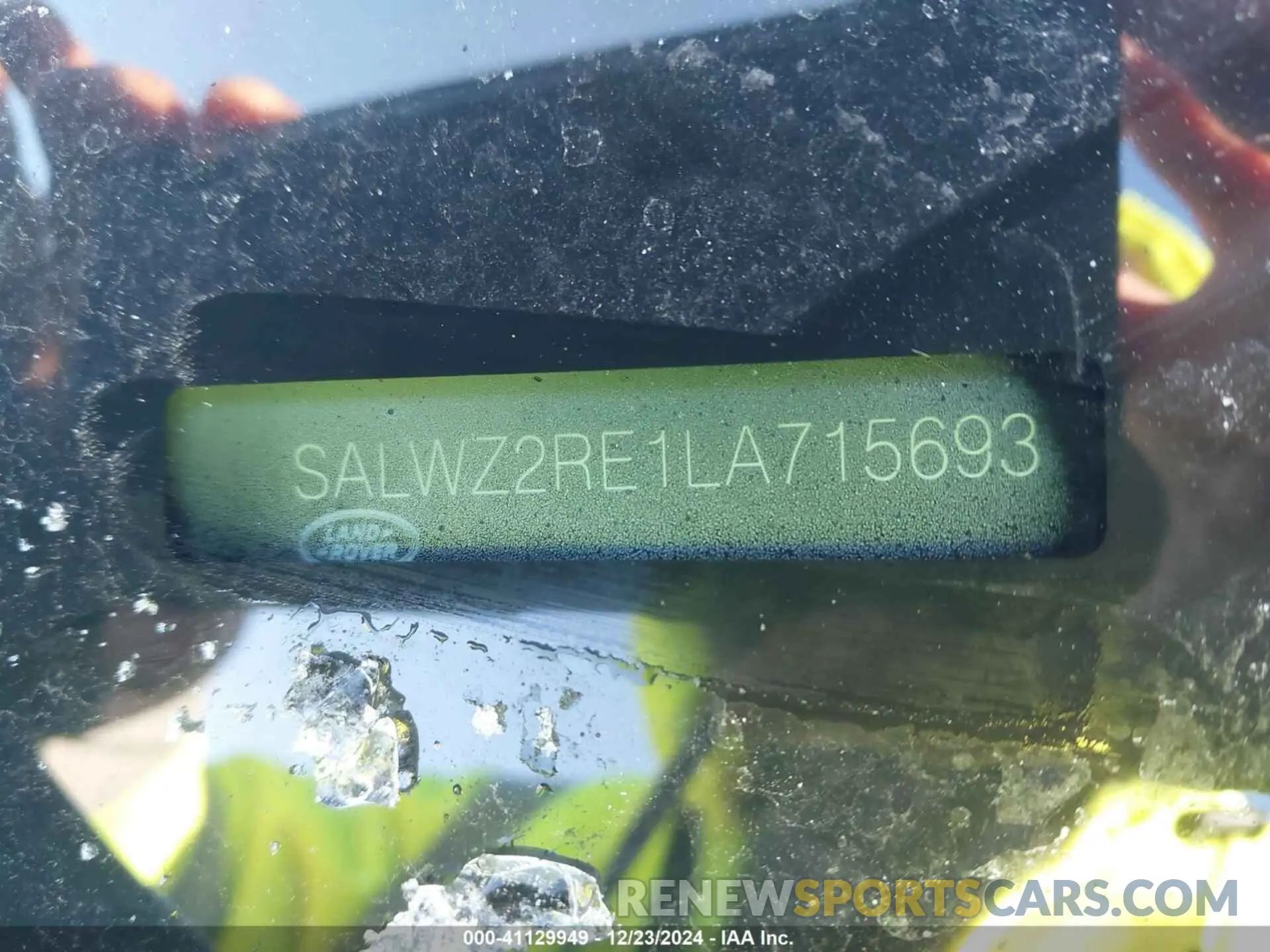 9 fotografías del automóvil dañado SALWZ2RE1LA715693 LAND ROVER RANGE ROVER SPORT 2020