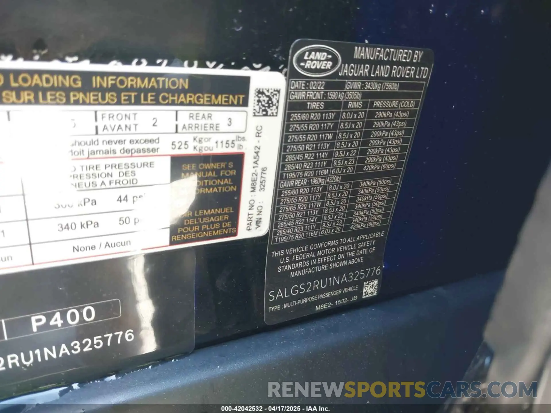 9 fotografías del automóvil dañado SALWR2SU6MA772359 LAND ROVER RANGE ROVER SPORT 2021