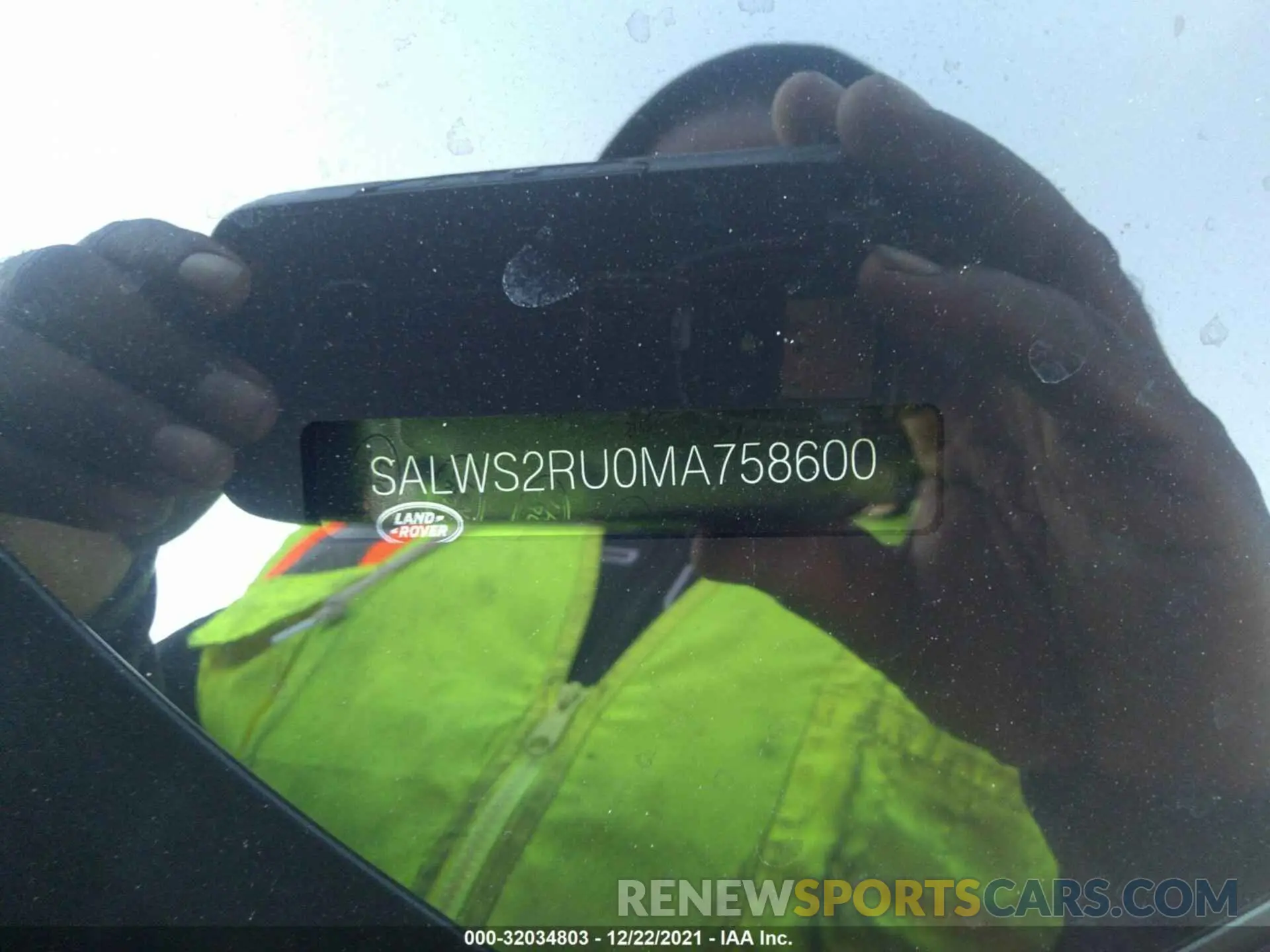 9 fotografías del automóvil dañado SALWS2RU0MA758600 LAND ROVER RANGE ROVER SPORT 2021