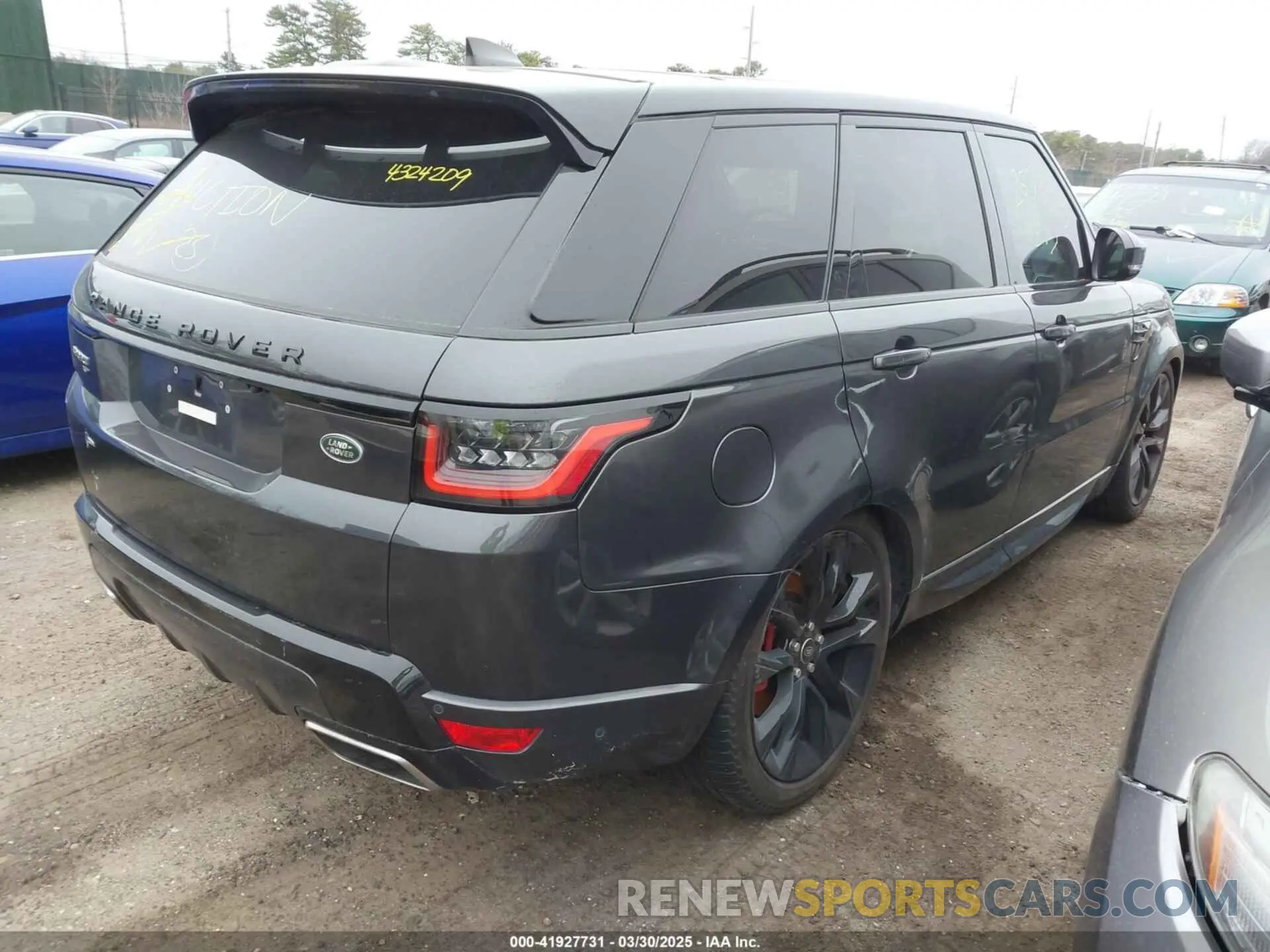 4 fotografías del automóvil dañado SALWS2RUXNA238891 LAND ROVER RANGE ROVER SPORT 2022