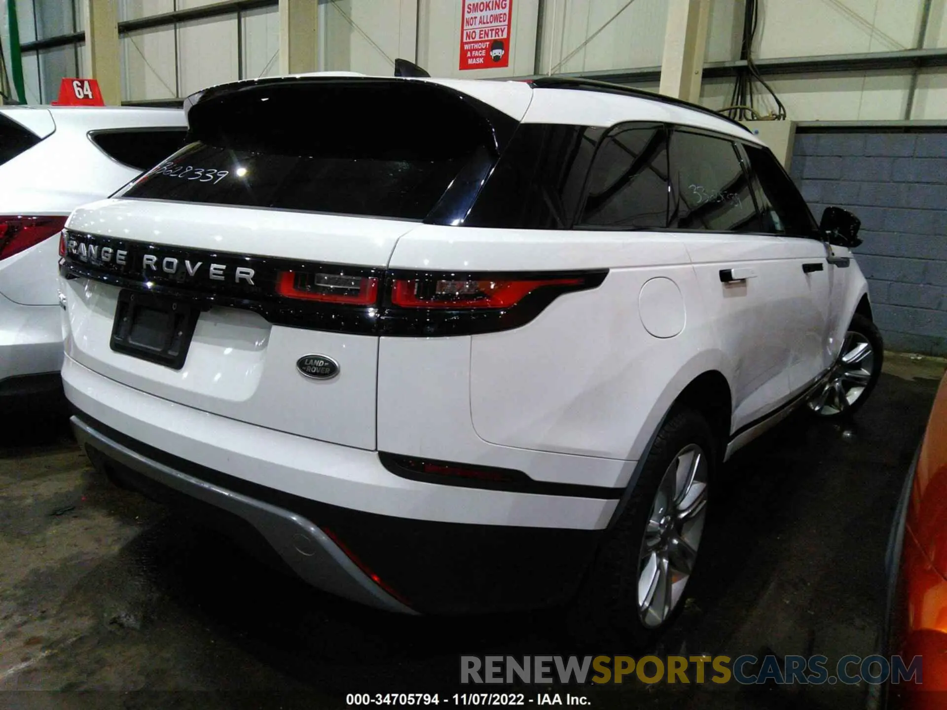 4 fotografías del automóvil dañado 00LYB2EX7KA203617 LAND ROVER RANGE ROVER VELAR 2019
