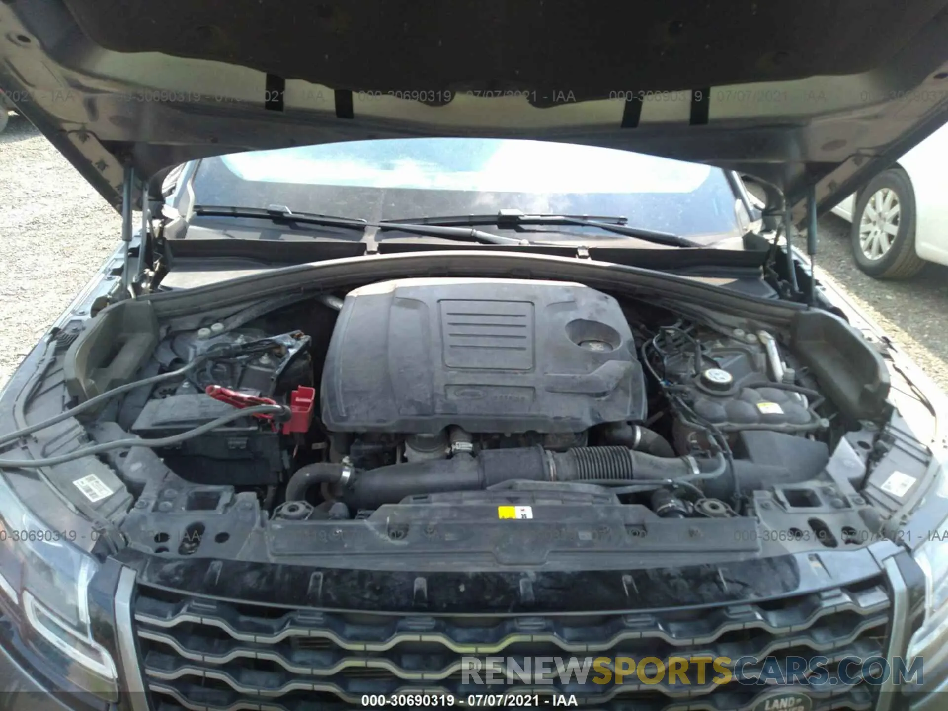 10 fotografías del automóvil dañado SALYL2EX2KA780603 LAND ROVER RANGE ROVER VELAR 2019