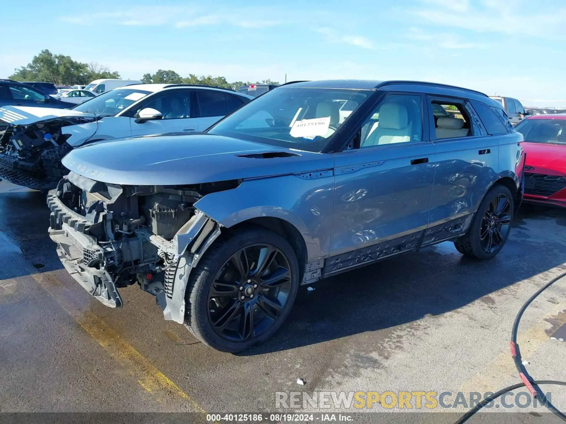 2 fotografías del automóvil dañado SALYL2EX3KA785731 LAND ROVER RANGE ROVER VELAR 2019
