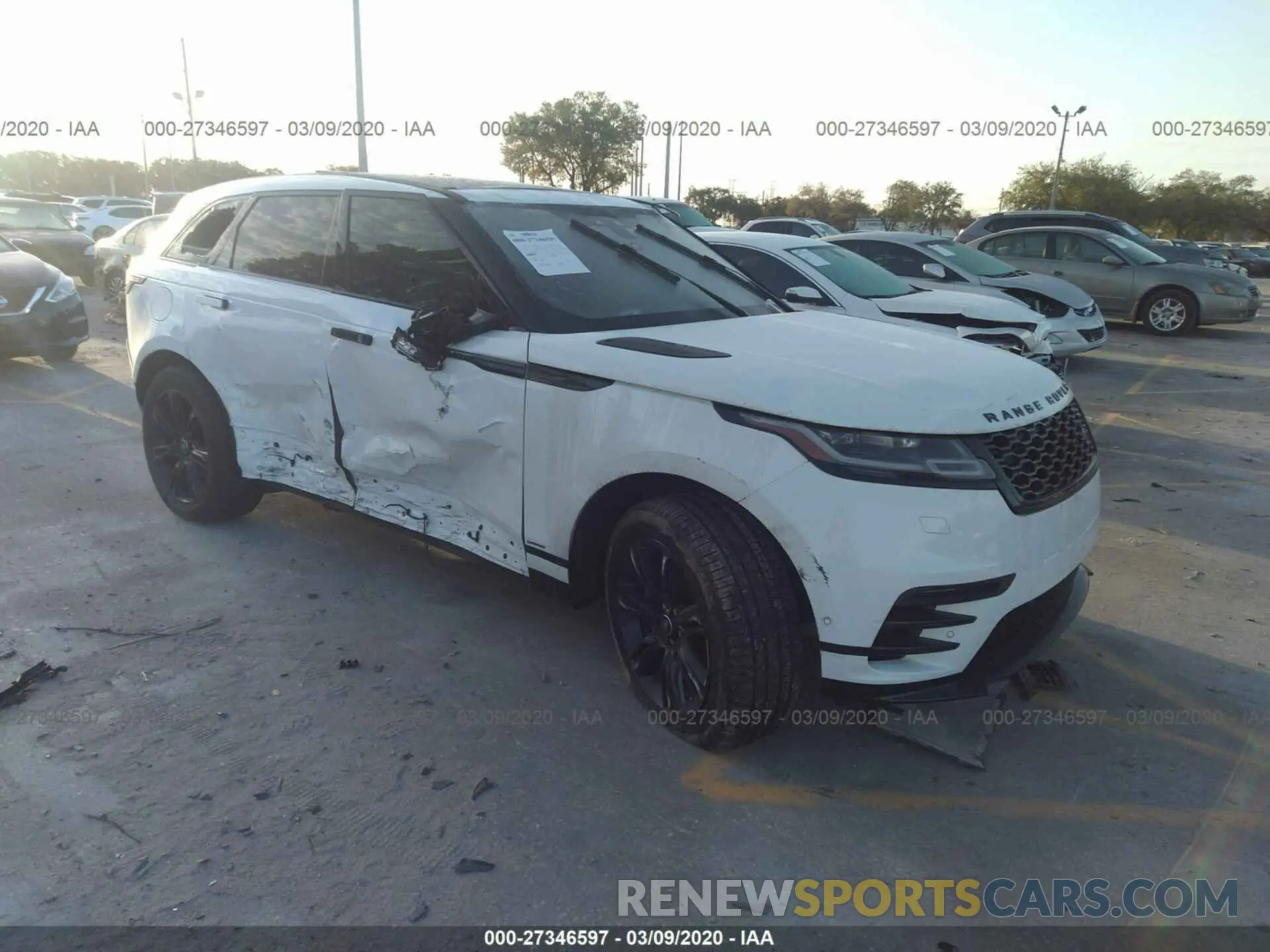 1 fotografías del automóvil dañado SALYL2EX5KA796214 LAND ROVER RANGE ROVER VELAR 2019