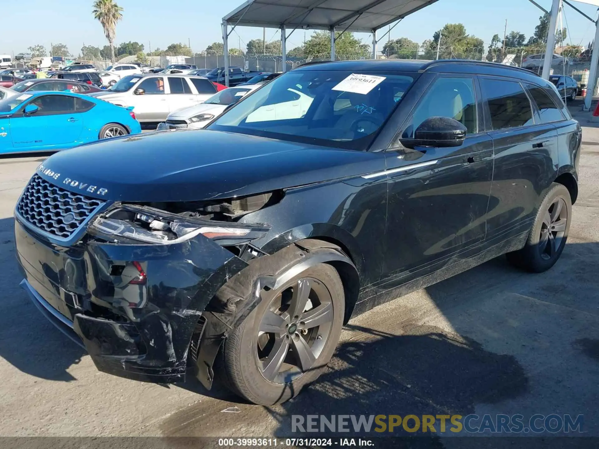 2 fotografías del automóvil dañado SALYB2EX2LA290537 LAND ROVER RANGE ROVER VELAR 2020