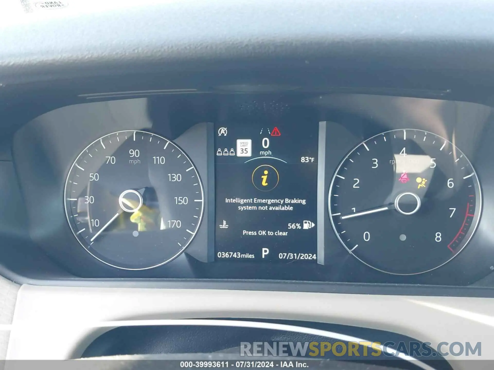 7 fotografías del automóvil dañado SALYB2EX2LA290537 LAND ROVER RANGE ROVER VELAR 2020