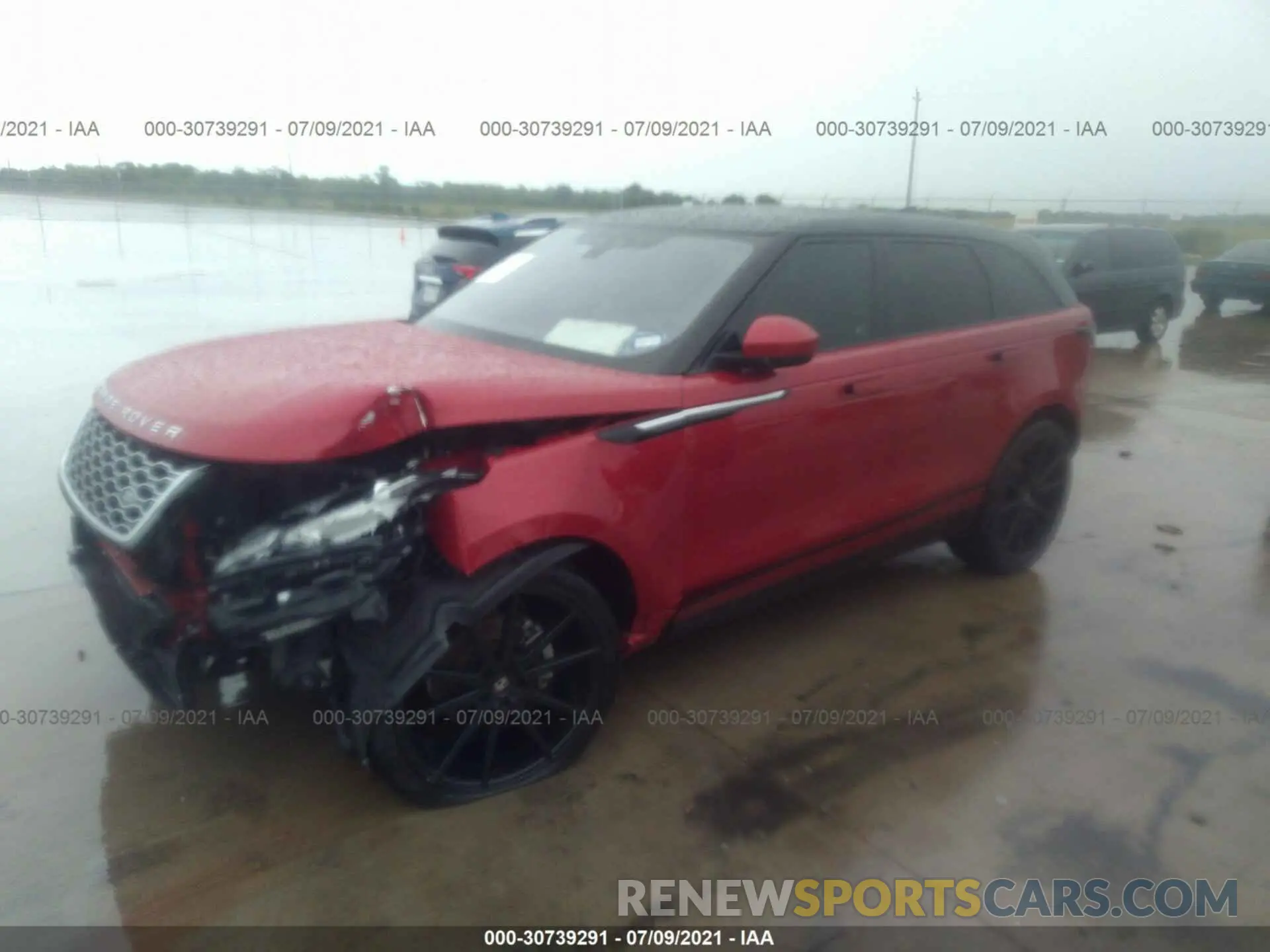 2 fotografías del automóvil dañado SALYB2EX3LA240066 LAND ROVER RANGE ROVER VELAR 2020