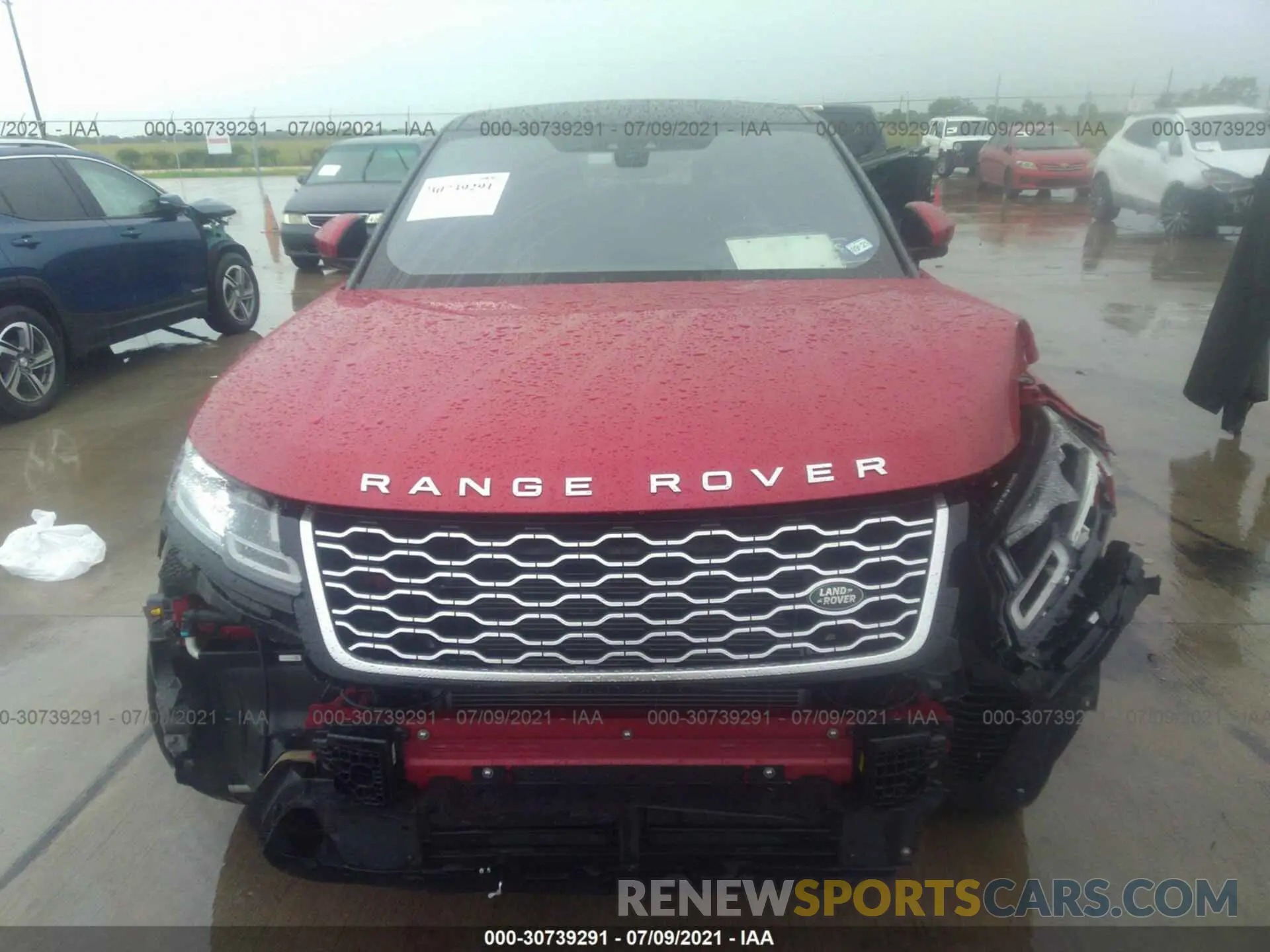 6 fotografías del automóvil dañado SALYB2EX3LA240066 LAND ROVER RANGE ROVER VELAR 2020