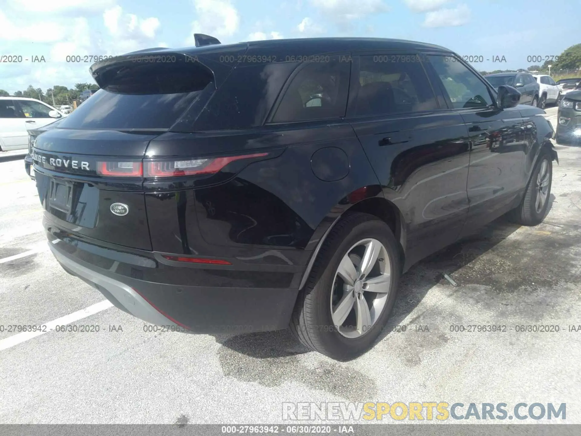 4 fotografías del automóvil dañado SALYB2EX3LA247972 LAND ROVER RANGE ROVER VELAR 2020