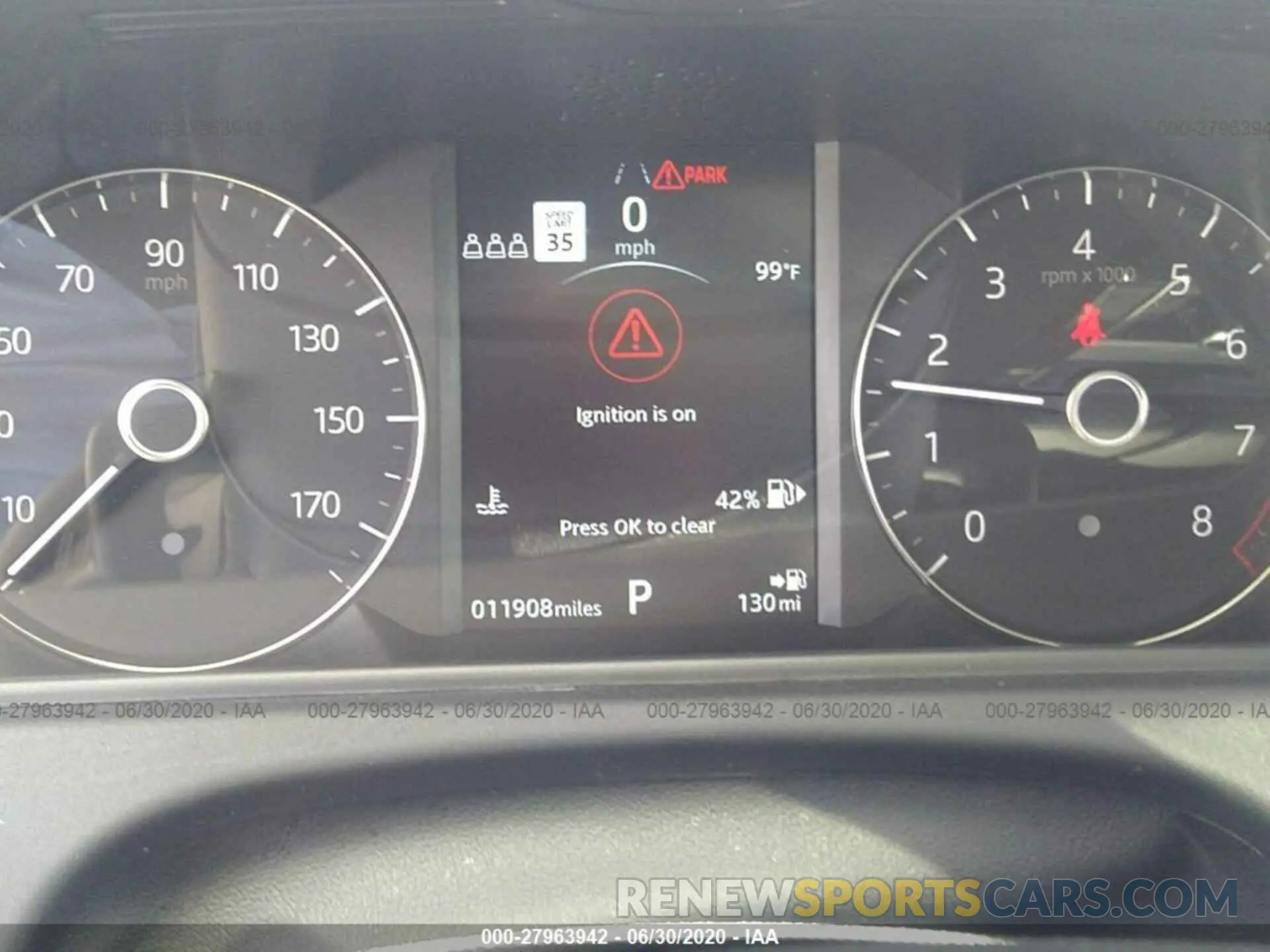 7 fotografías del automóvil dañado SALYB2EX3LA247972 LAND ROVER RANGE ROVER VELAR 2020