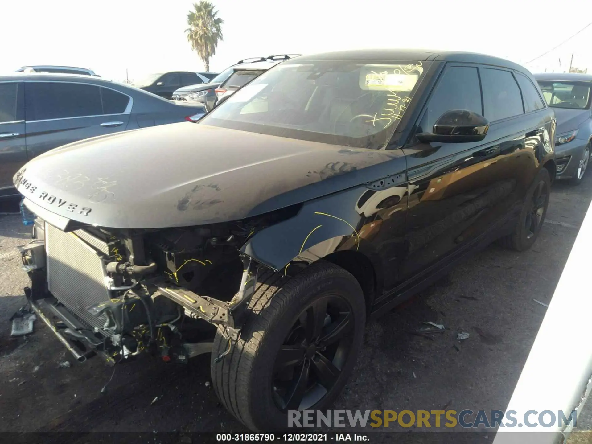 2 fotografías del automóvil dañado SALYB2EX6LA252843 LAND ROVER RANGE ROVER VELAR 2020