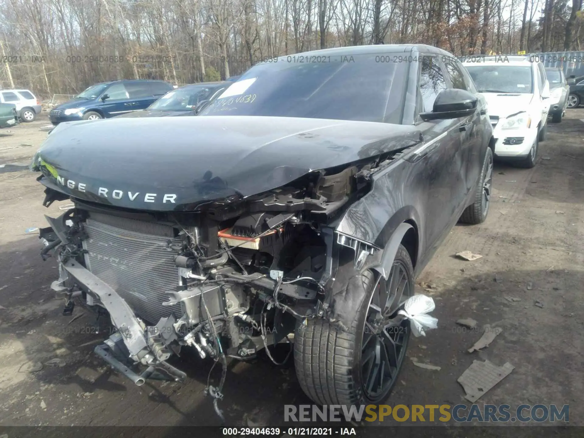 2 fotografías del automóvil dañado SALYB2EXXLA255678 LAND ROVER RANGE ROVER VELAR 2020