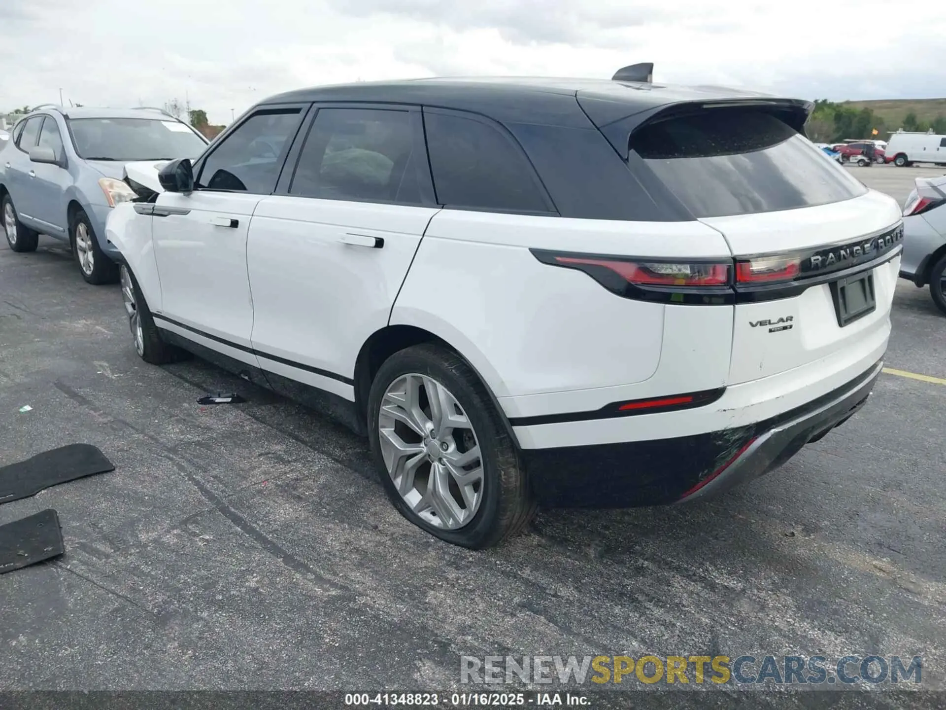 3 fotografías del automóvil dañado SALYK2EX1LA280629 LAND ROVER RANGE ROVER VELAR 2020