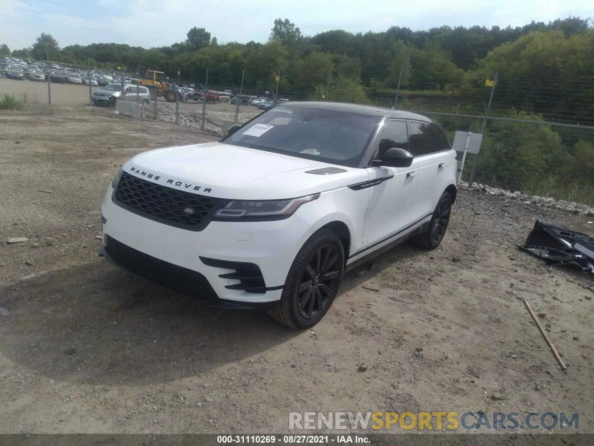 2 fotografías del automóvil dañado SALYK2EX2LA238051 LAND ROVER RANGE ROVER VELAR 2020