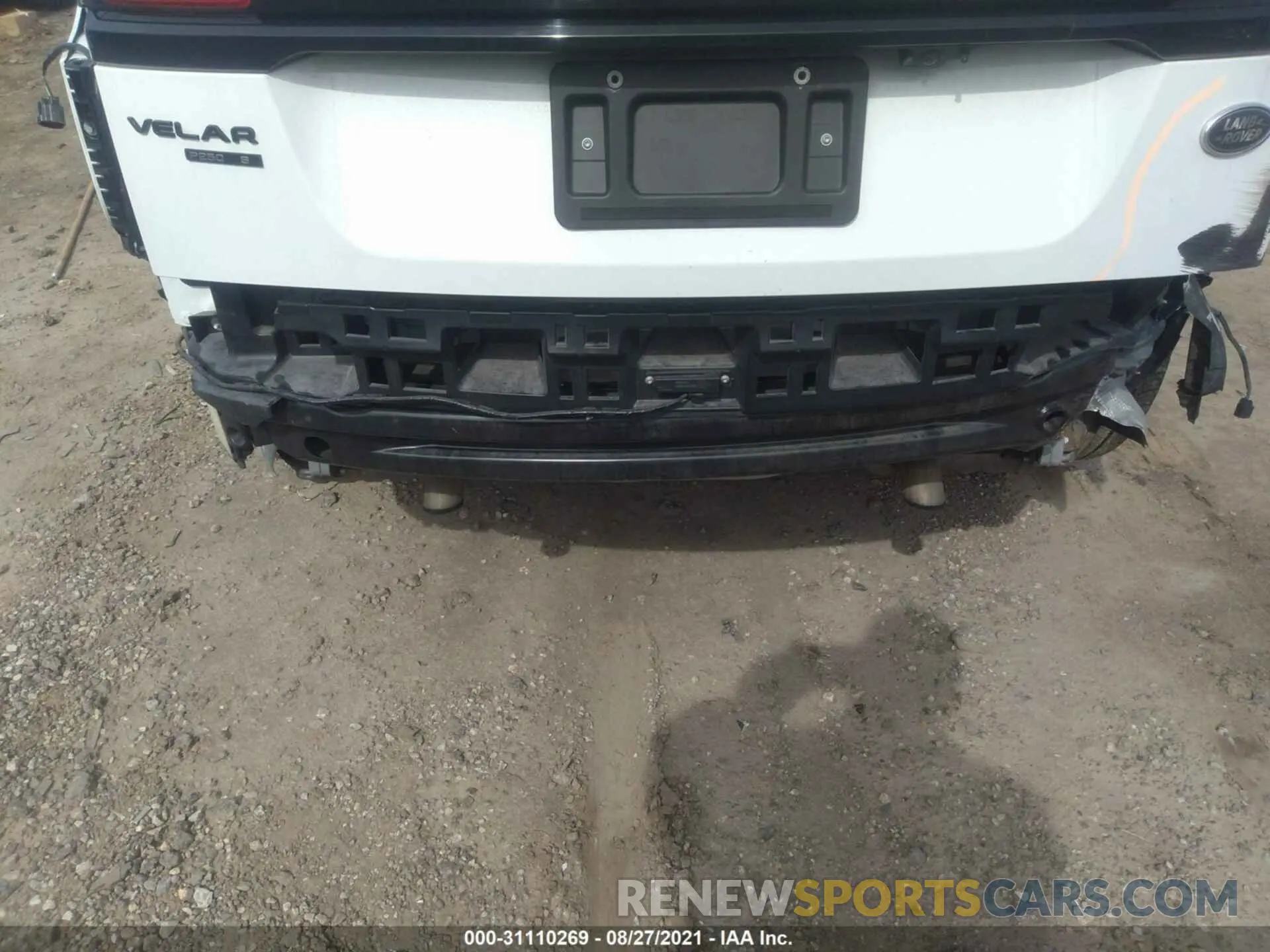 6 fotografías del automóvil dañado SALYK2EX2LA238051 LAND ROVER RANGE ROVER VELAR 2020