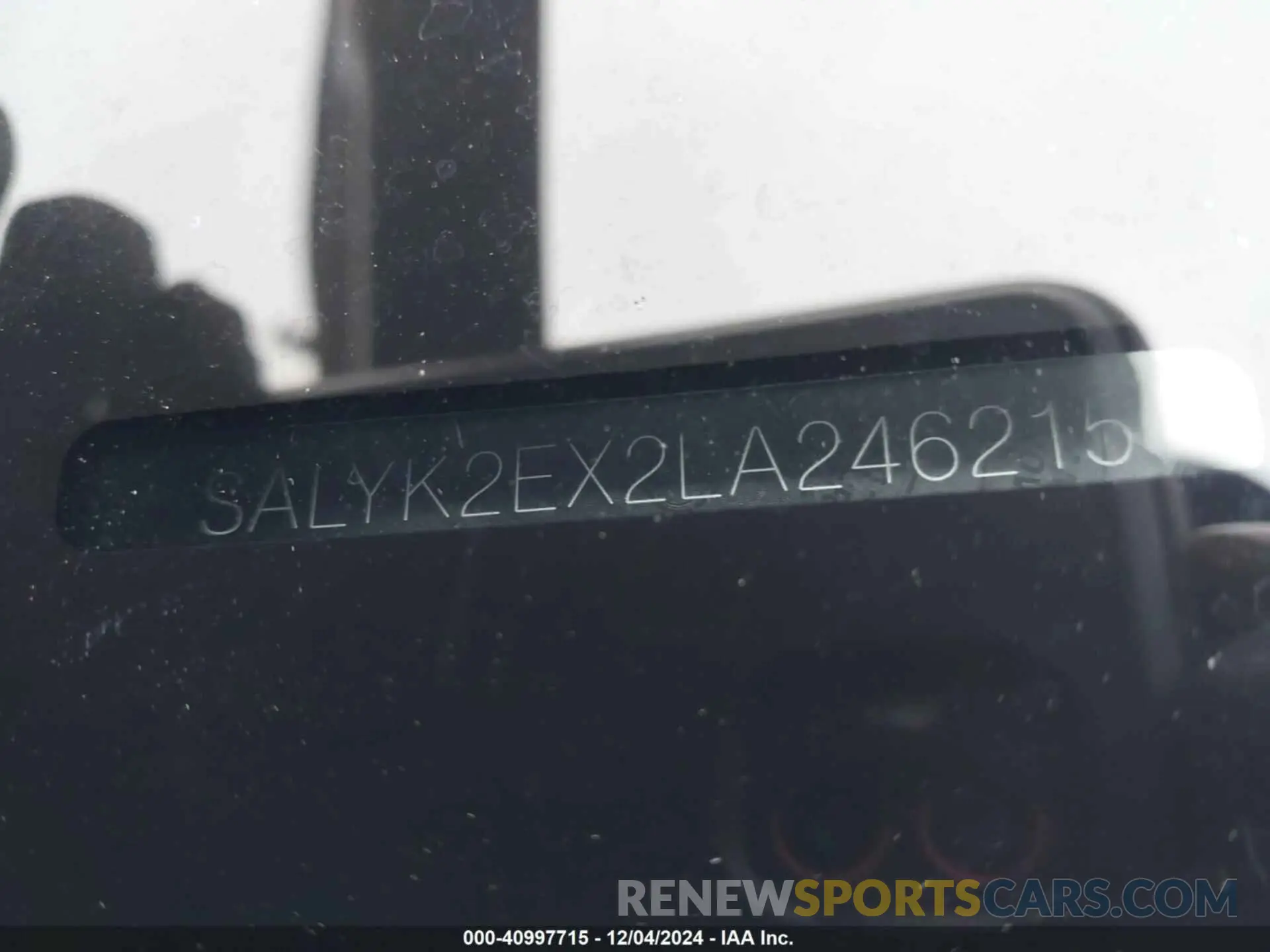 9 fotografías del automóvil dañado SALYK2EX2LA246215 LAND ROVER RANGE ROVER VELAR 2020