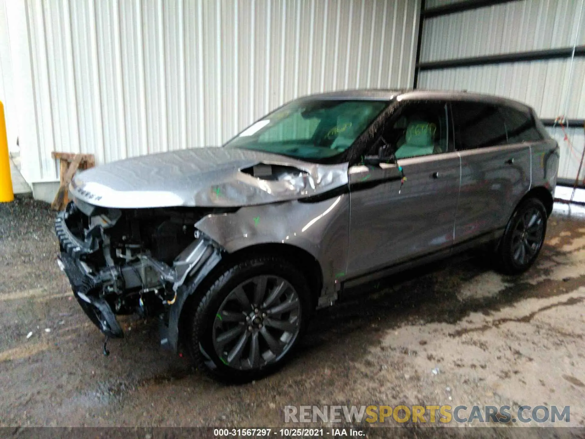 2 fotografías del automóvil dañado SALYK2EX3LA285007 LAND ROVER RANGE ROVER VELAR 2020