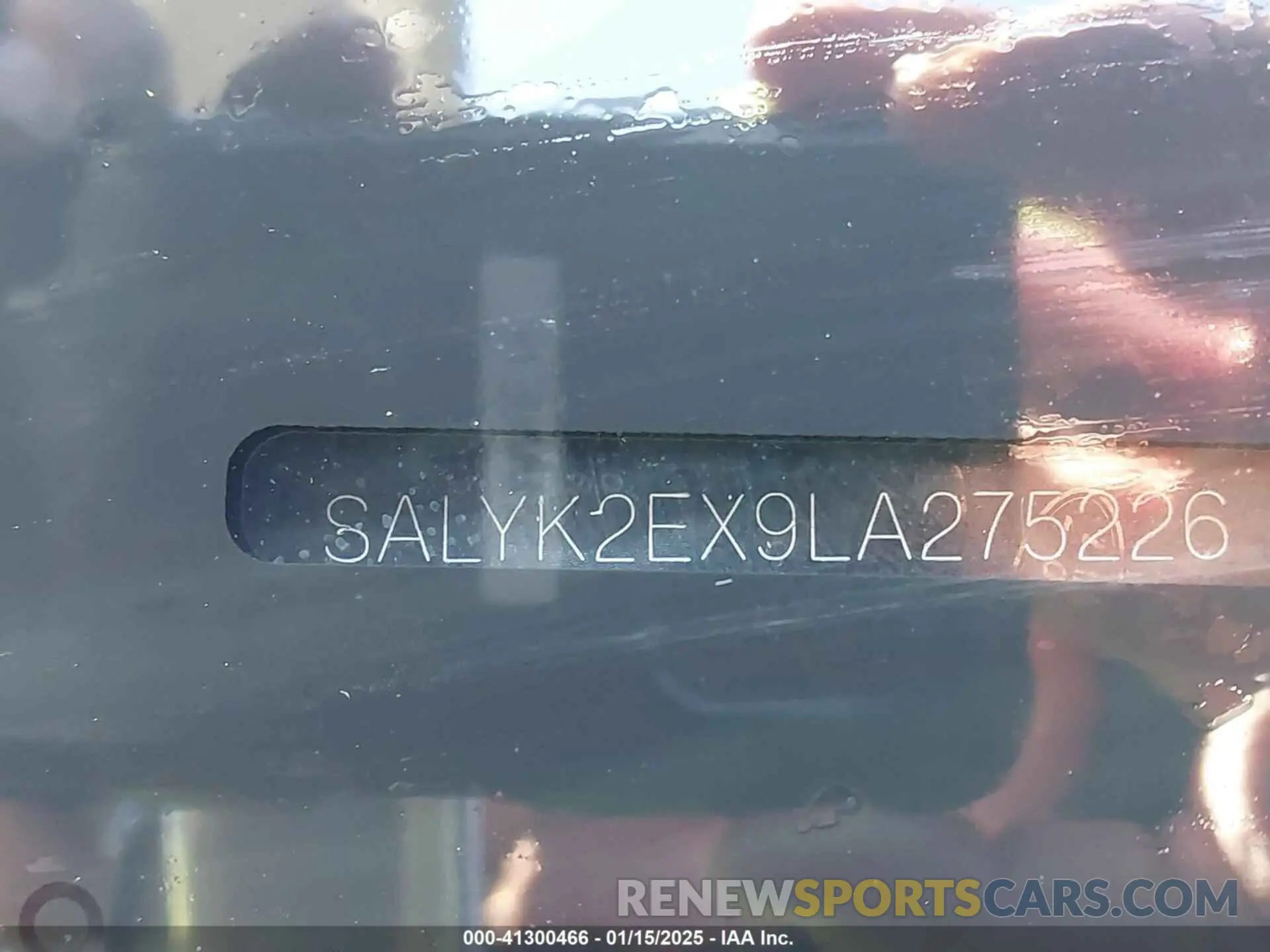 9 fotografías del automóvil dañado SALYK2EX9LA275226 LAND ROVER RANGE ROVER VELAR 2020