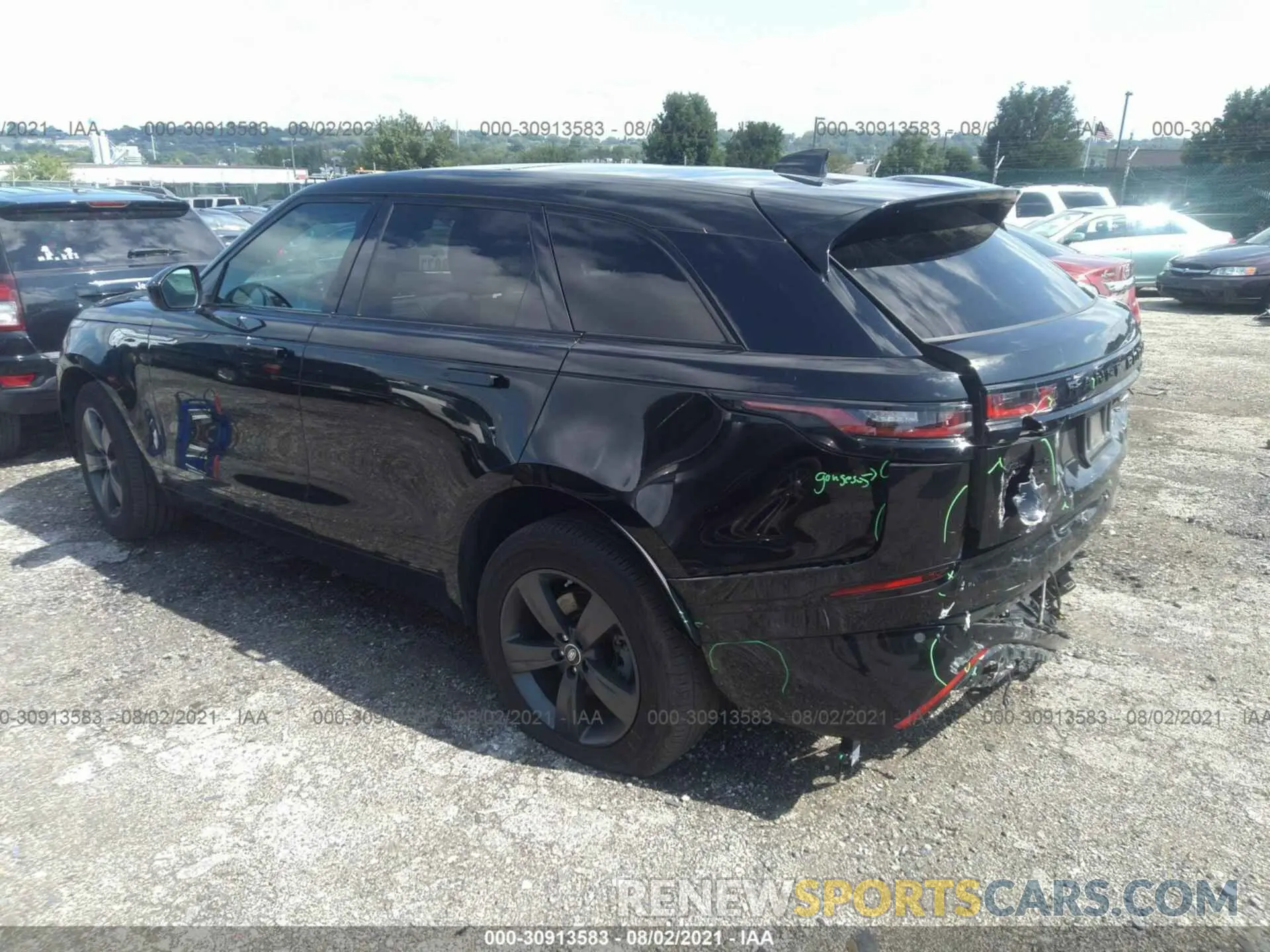 3 fotografías del automóvil dañado SALYK2FV3LA261142 LAND ROVER RANGE ROVER VELAR 2020