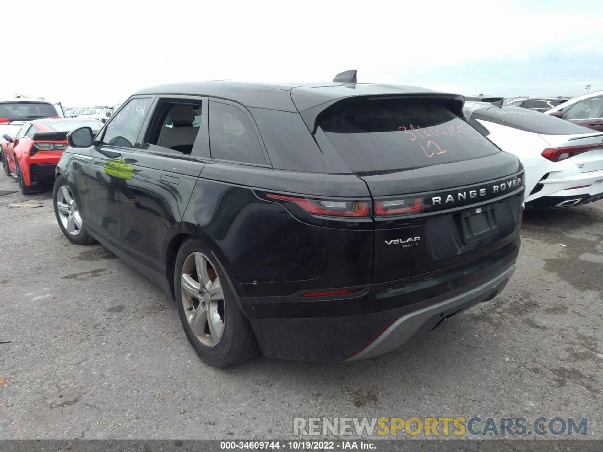 3 fotografías del automóvil dañado SALYJ2EU9MA323981 LAND ROVER RANGE ROVER VELAR 2021