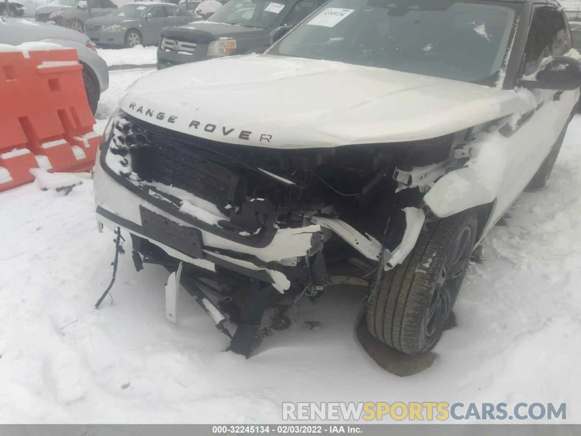 6 fotografías del automóvil dañado SALYJ2EX2MA305512 LAND ROVER RANGE ROVER VELAR 2021
