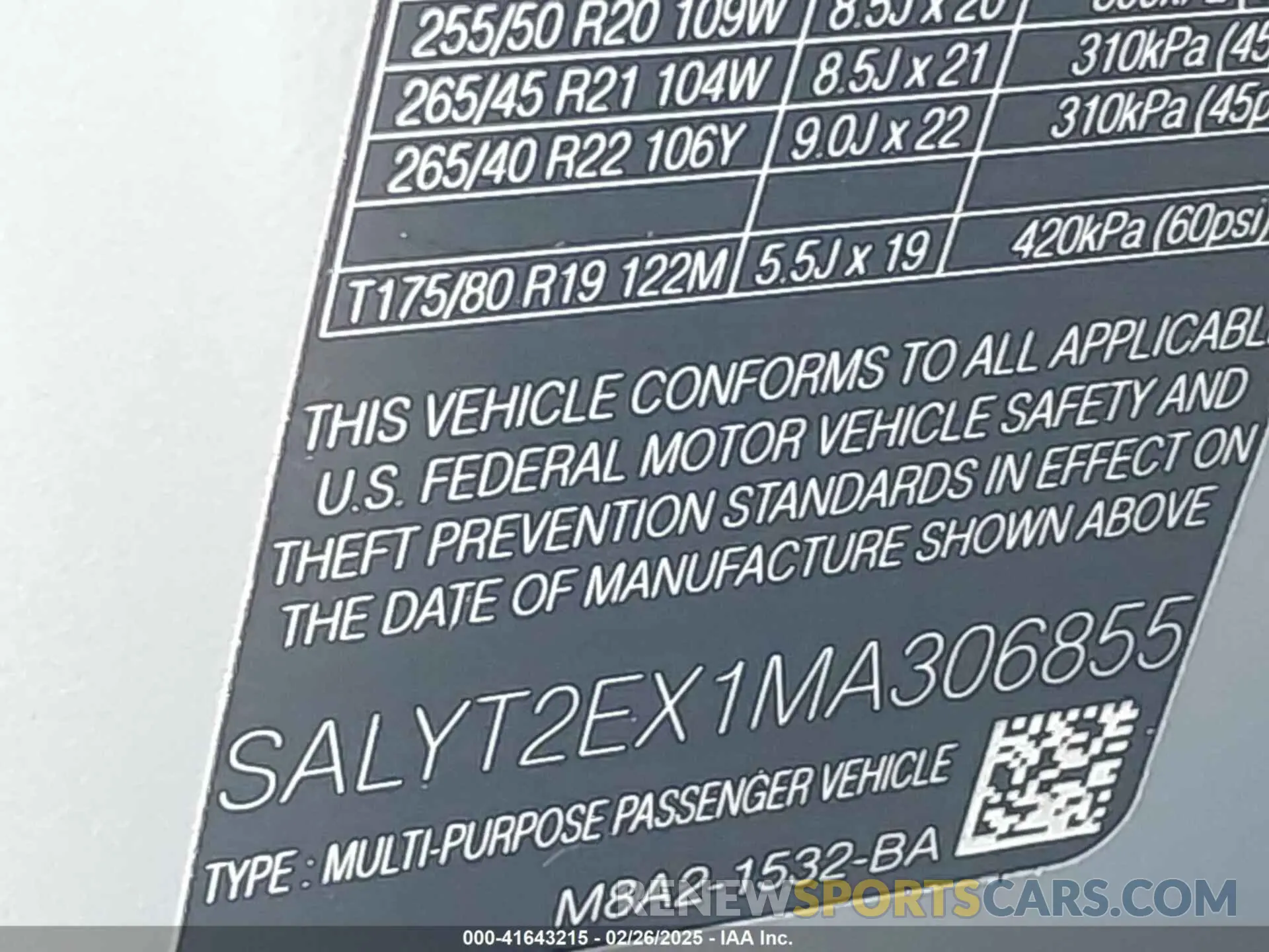 9 fotografías del automóvil dañado SALYT2EX1MA306855 LAND ROVER RANGE ROVER VELAR 2021