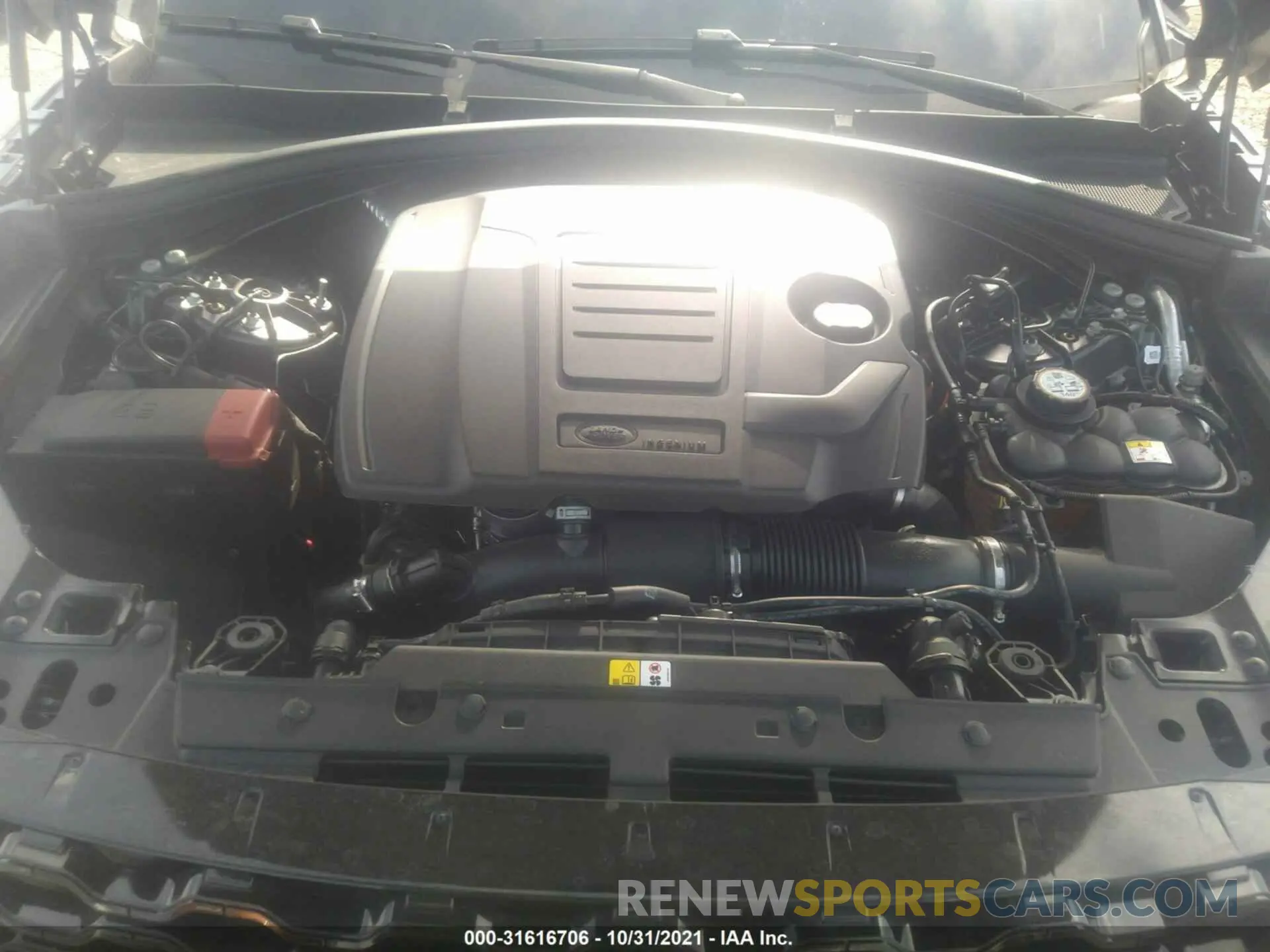 10 fotografías del automóvil dañado SALYT2EX4MA322967 LAND ROVER RANGE ROVER VELAR 2021