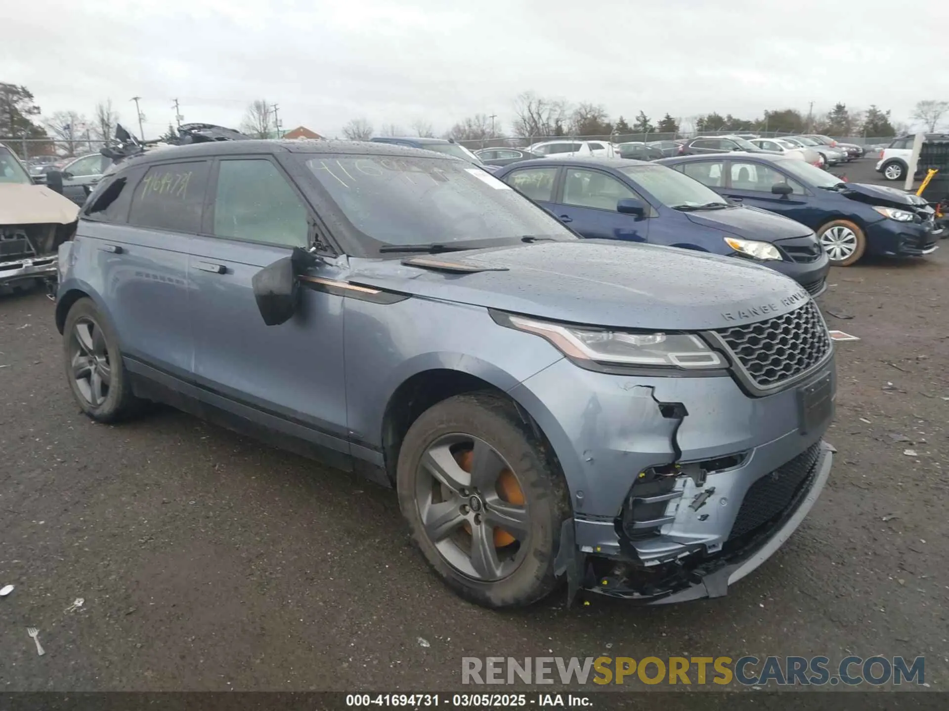 1 fotografías del automóvil dañado SALYT2EX7MA313759 LAND ROVER RANGE ROVER VELAR 2021