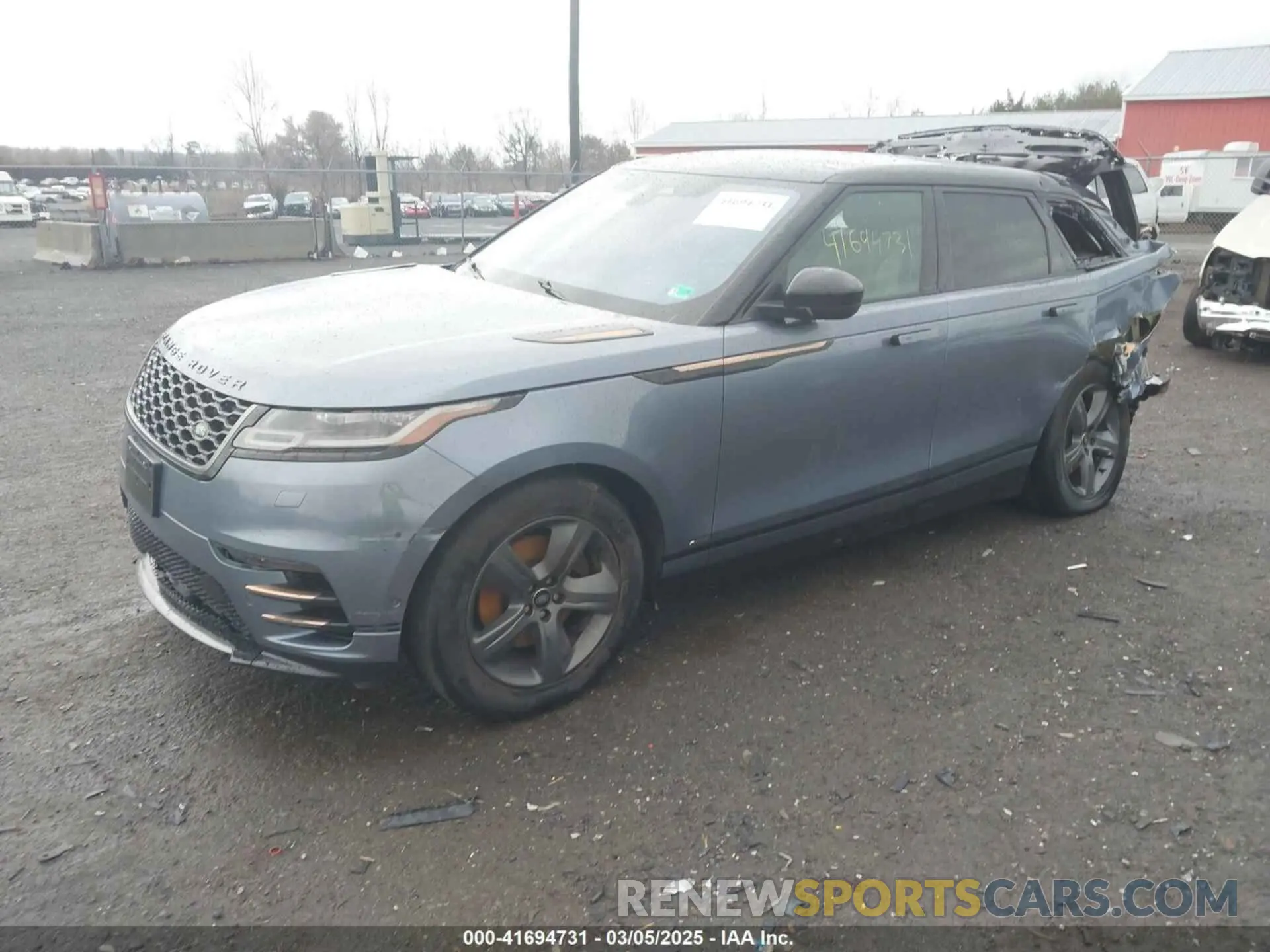2 fotografías del automóvil dañado SALYT2EX7MA313759 LAND ROVER RANGE ROVER VELAR 2021