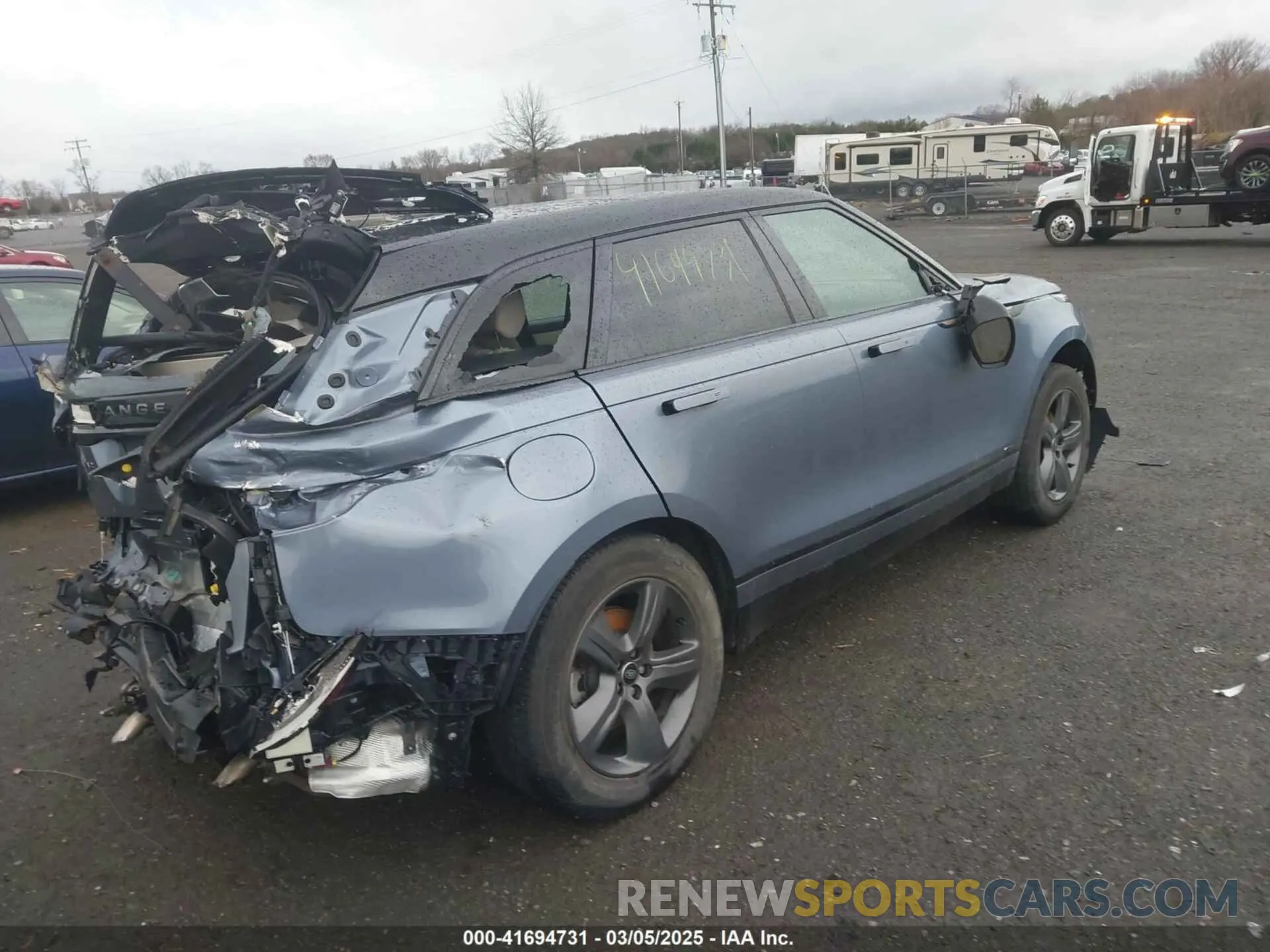 4 fotografías del automóvil dañado SALYT2EX7MA313759 LAND ROVER RANGE ROVER VELAR 2021