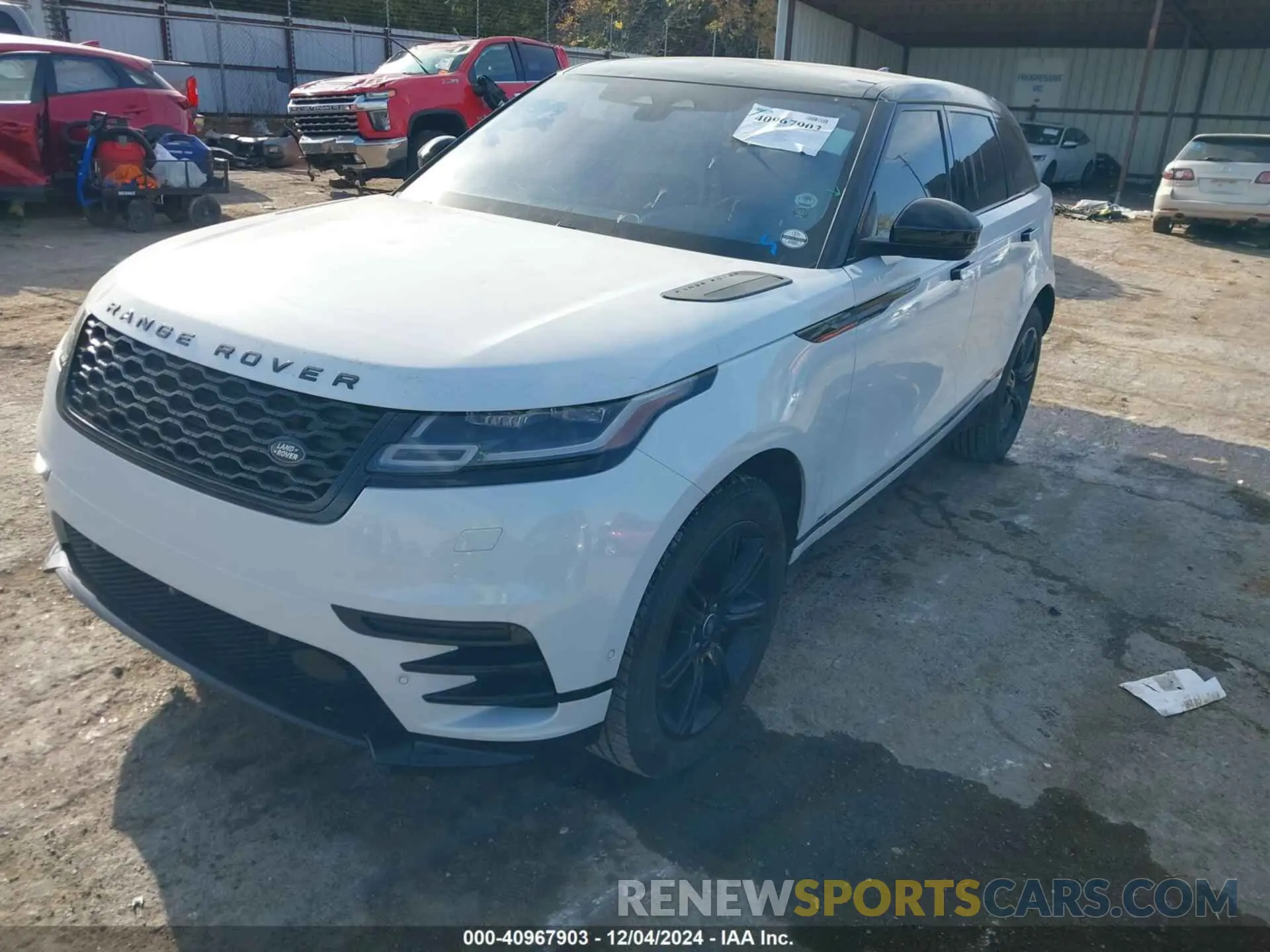 2 fotografías del automóvil dañado SALYT2EX7MA316967 LAND ROVER RANGE ROVER VELAR 2021