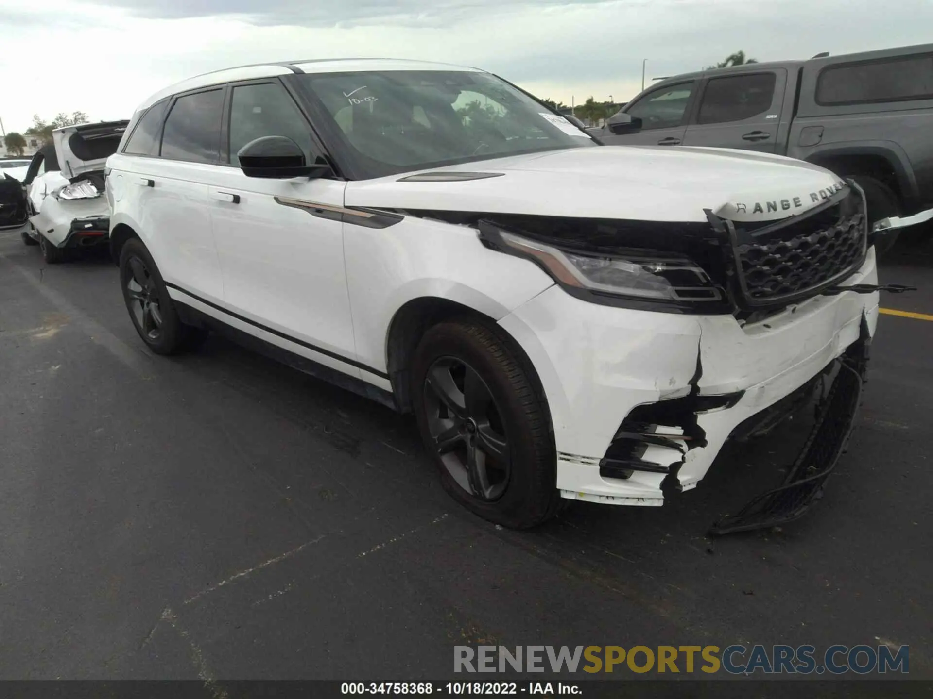 1 fotografías del automóvil dañado SALYT2EX4NA329712 LAND ROVER RANGE ROVER VELAR 2022