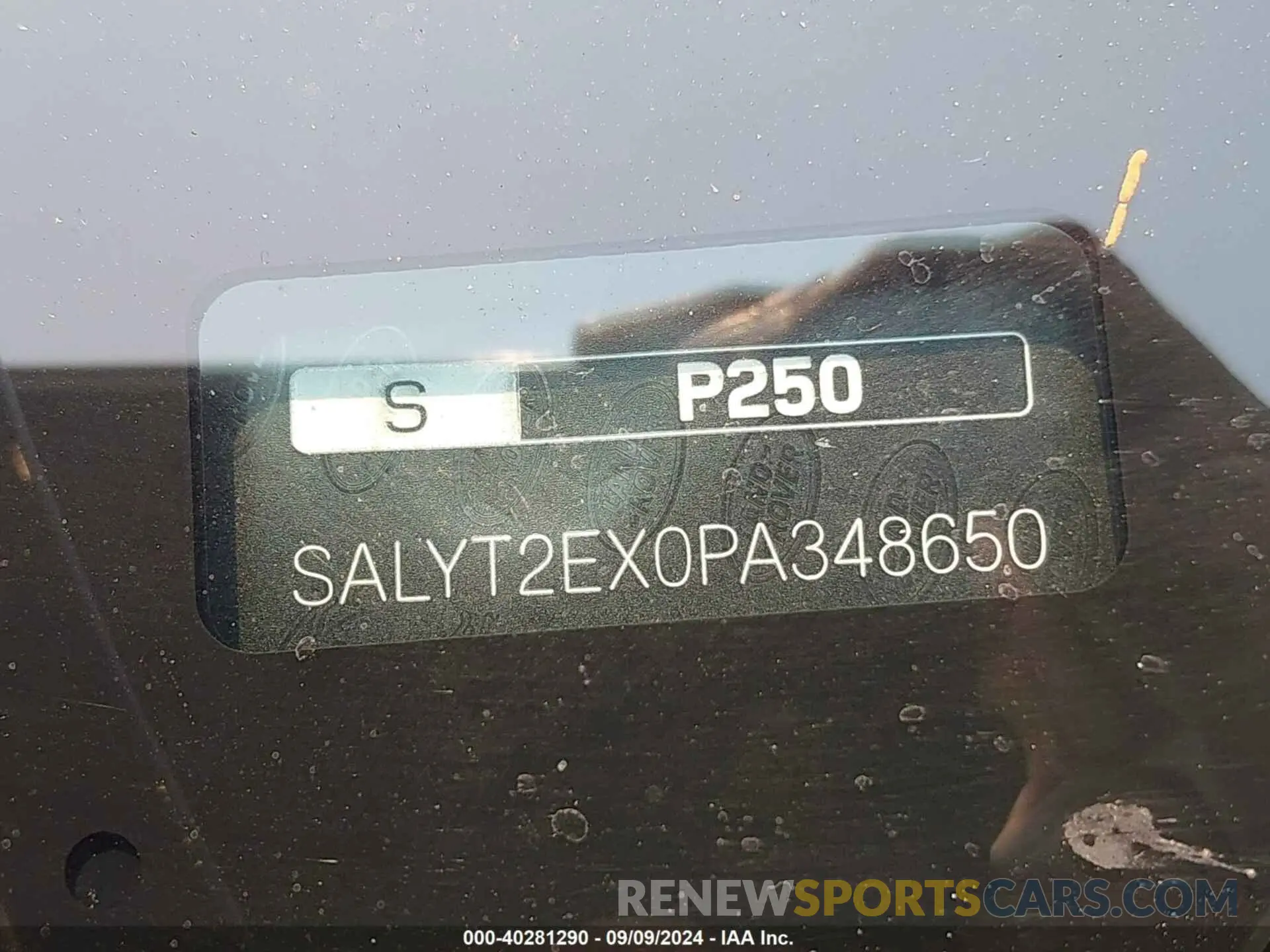 9 fotografías del automóvil dañado SALYT2EX0PA348650 LAND ROVER RANGE ROVER VELAR 2023