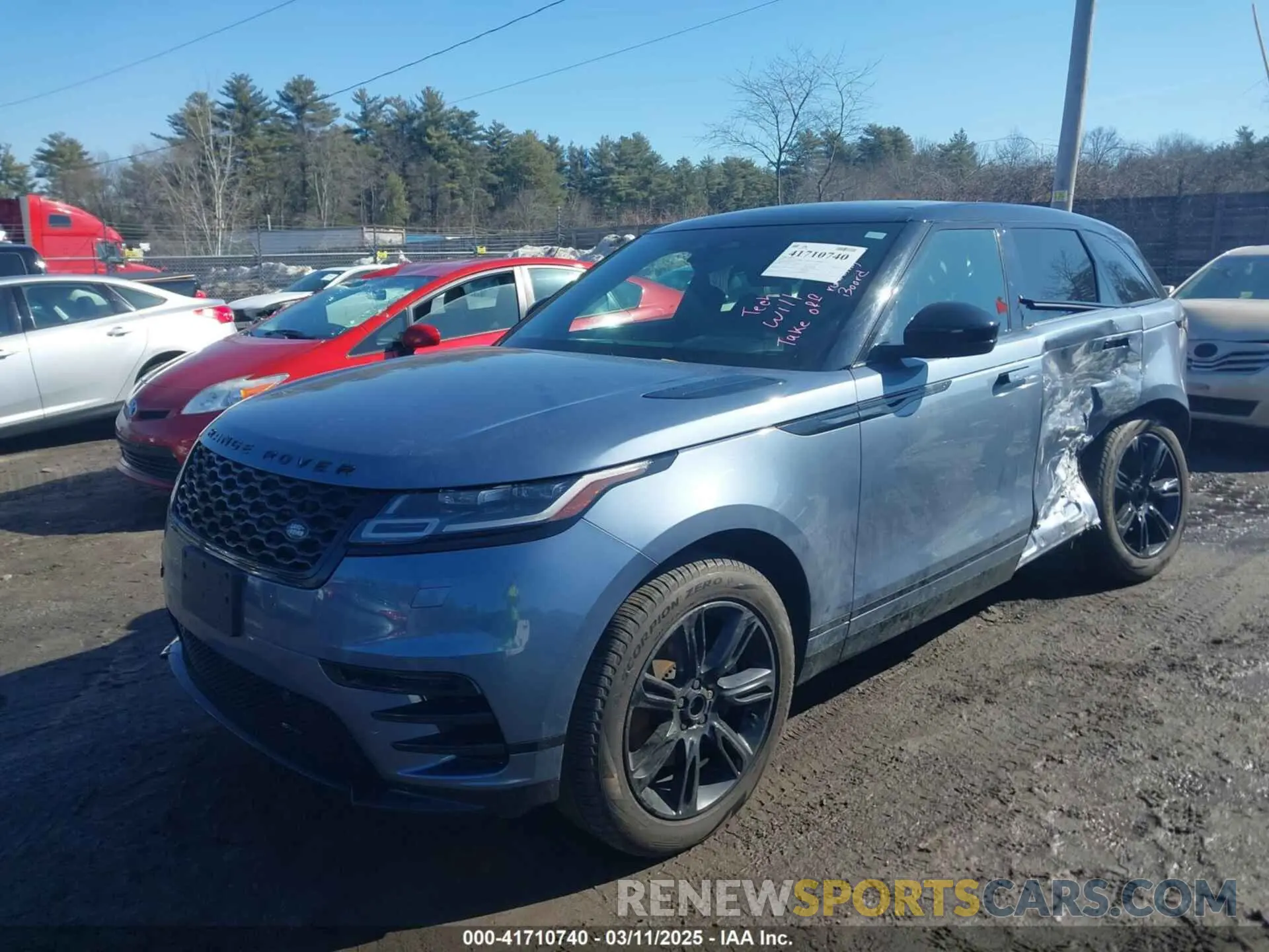 2 fotografías del automóvil dañado SALYT2EX2PA356975 LAND ROVER RANGE ROVER VELAR 2023