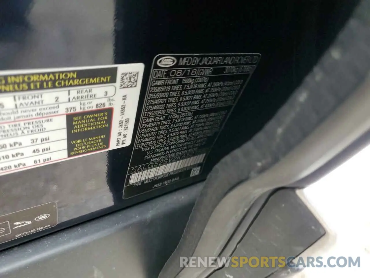 13 fotografías del automóvil dañado SALGS2SV2KA521580 LAND ROVER RANGEROVER 2019