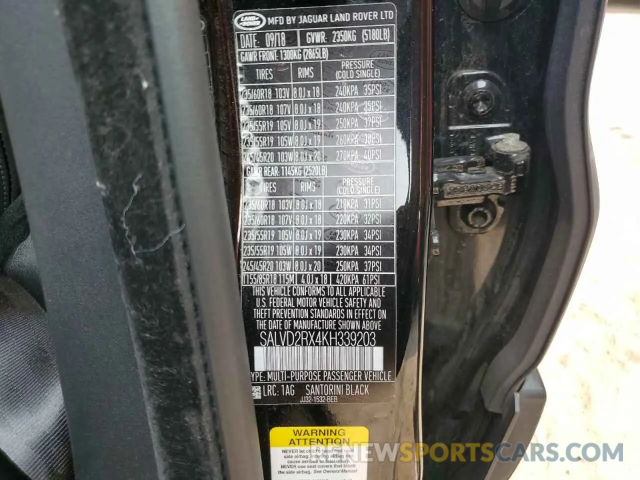 13 fotografías del automóvil dañado SALVD2RX4KH339203 LAND ROVER RANGEROVER 2019