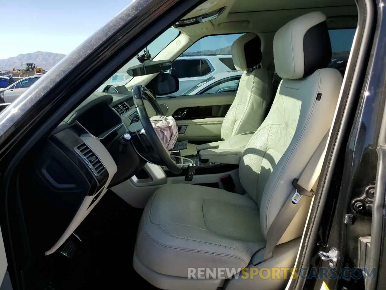 7 fotografías del automóvil dañado SALGS2SE9MA425948 LAND ROVER RANGEROVER 2021