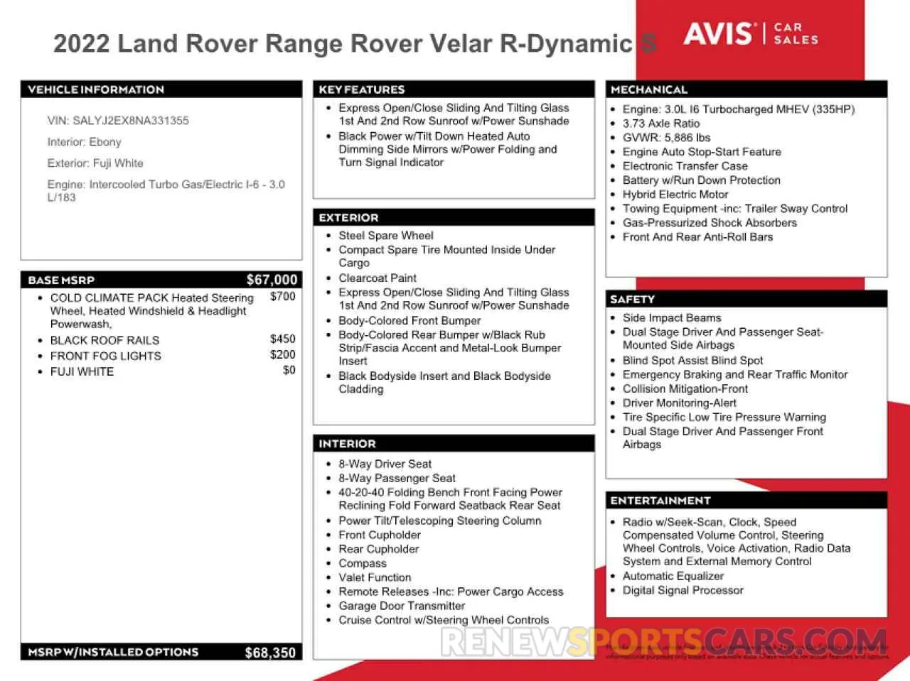 13 fotografías del automóvil dañado SALYJ2EX8NA331355 LAND ROVER RANGEROVER 2022