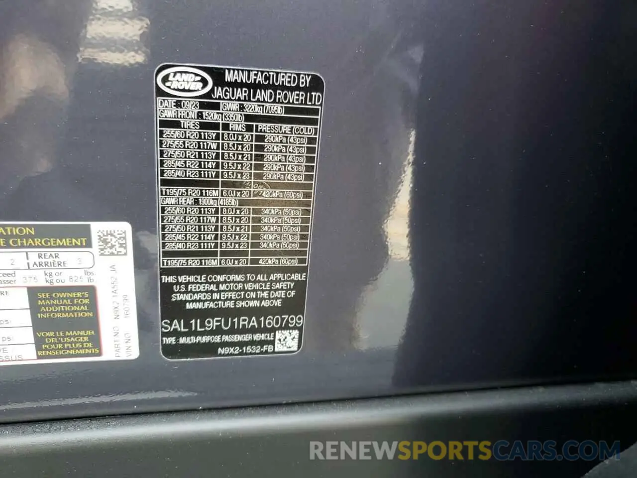 15 fotografías del automóvil dañado SAL1L9FU1RA160799 LAND ROVER RANGEROVER 2024