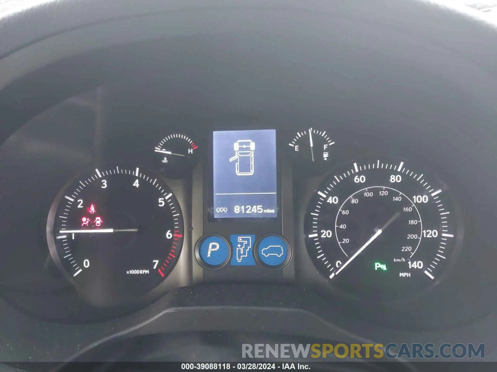 7 fotografías del automóvil dañado JTJBM7FX9K5224056 LEXUS 460 2019