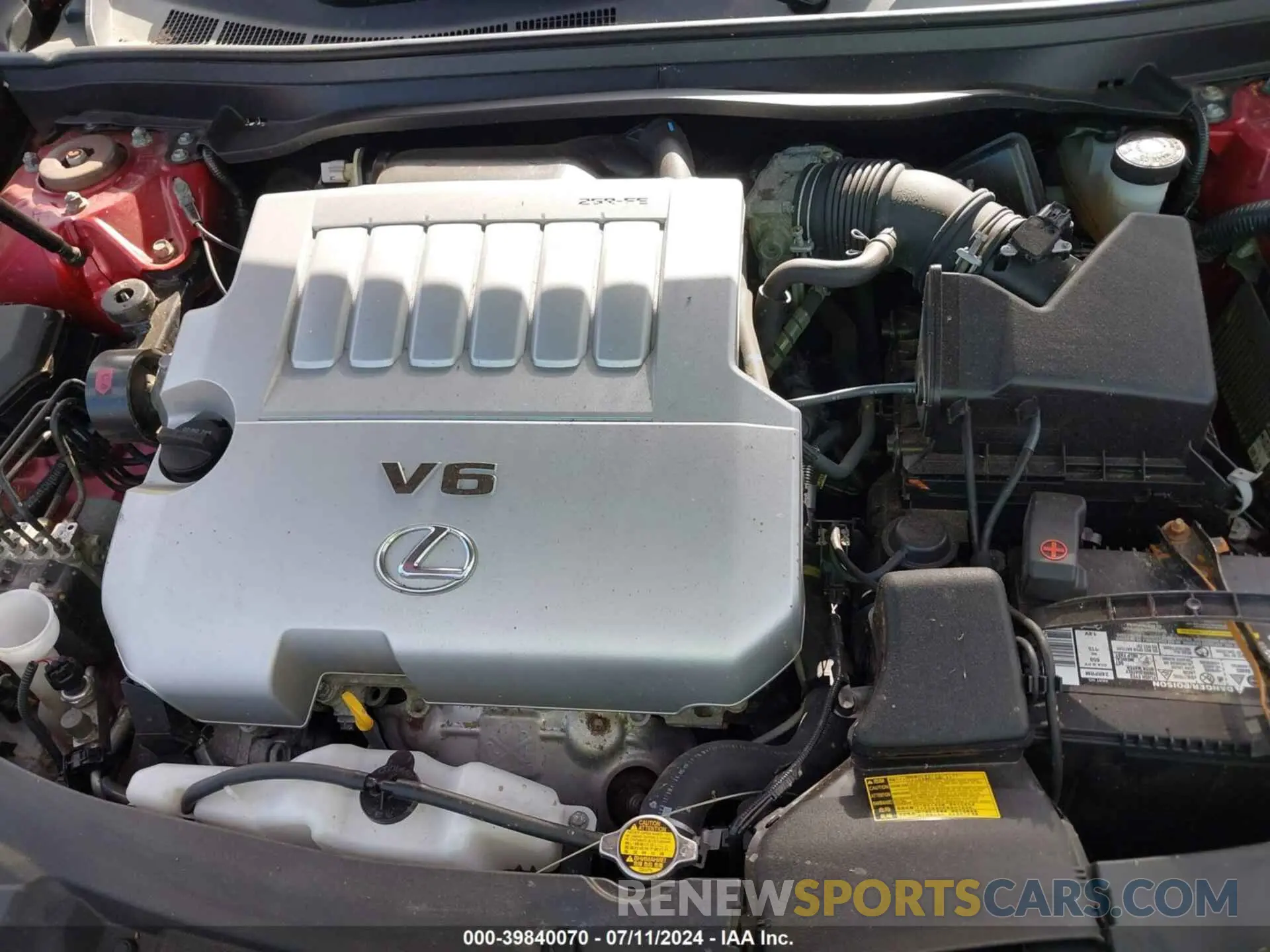 10 fotografías del automóvil dañado JTHBK1GG0E2146162 LEXUS ES 2014